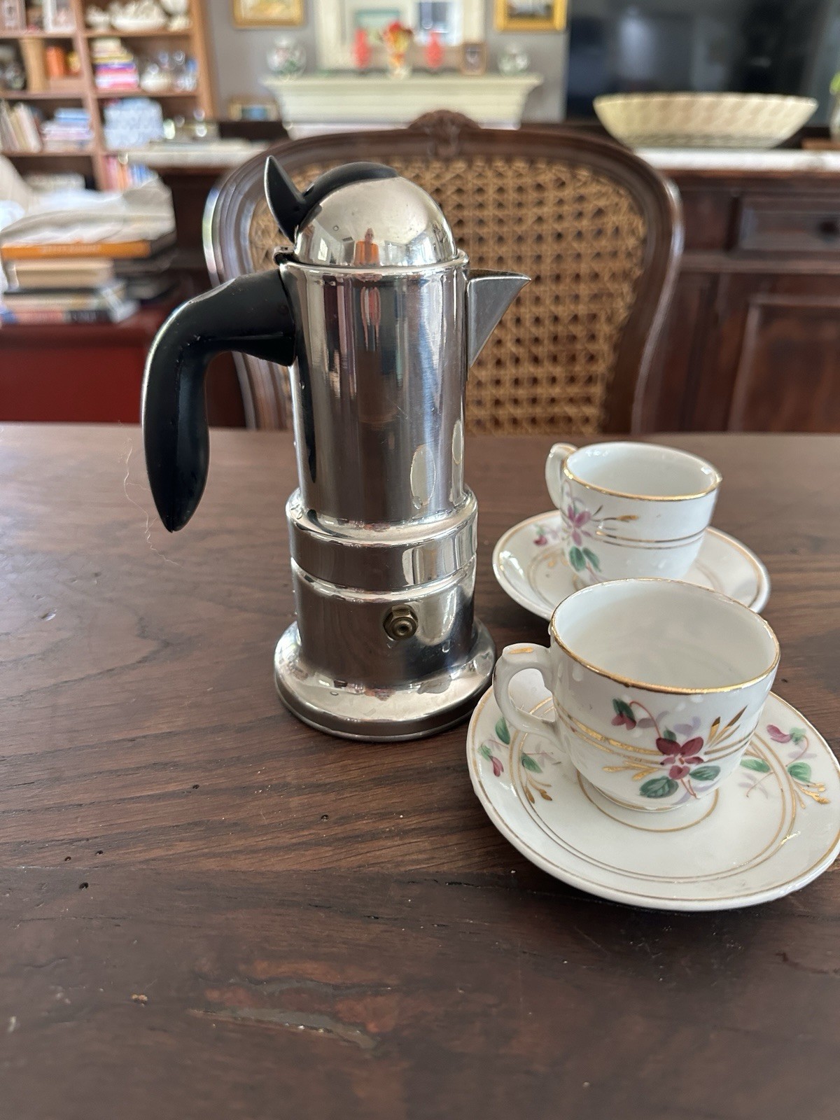 Vtg VEV VIGANO KONTESSA 2 Cup Stove Top Espresso Coffee Maker Stainless Petite Vtg VEV VIGANO KONTESSA 2 Cup Stove Top Espresso Coffee Maker Stainless Petite