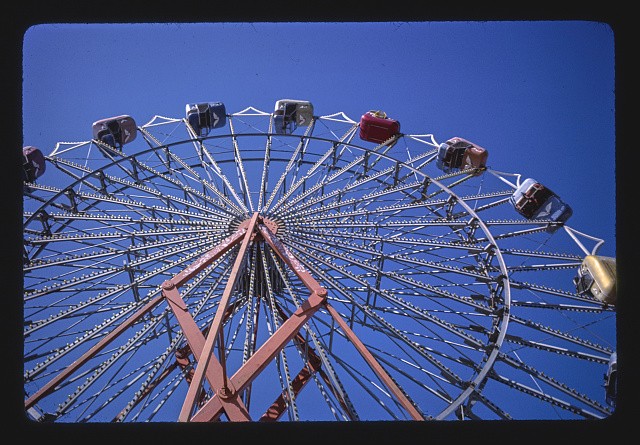 Photo:Seaside Heights New Jersey 1978 Sky Diver Ride Ferris Wheel