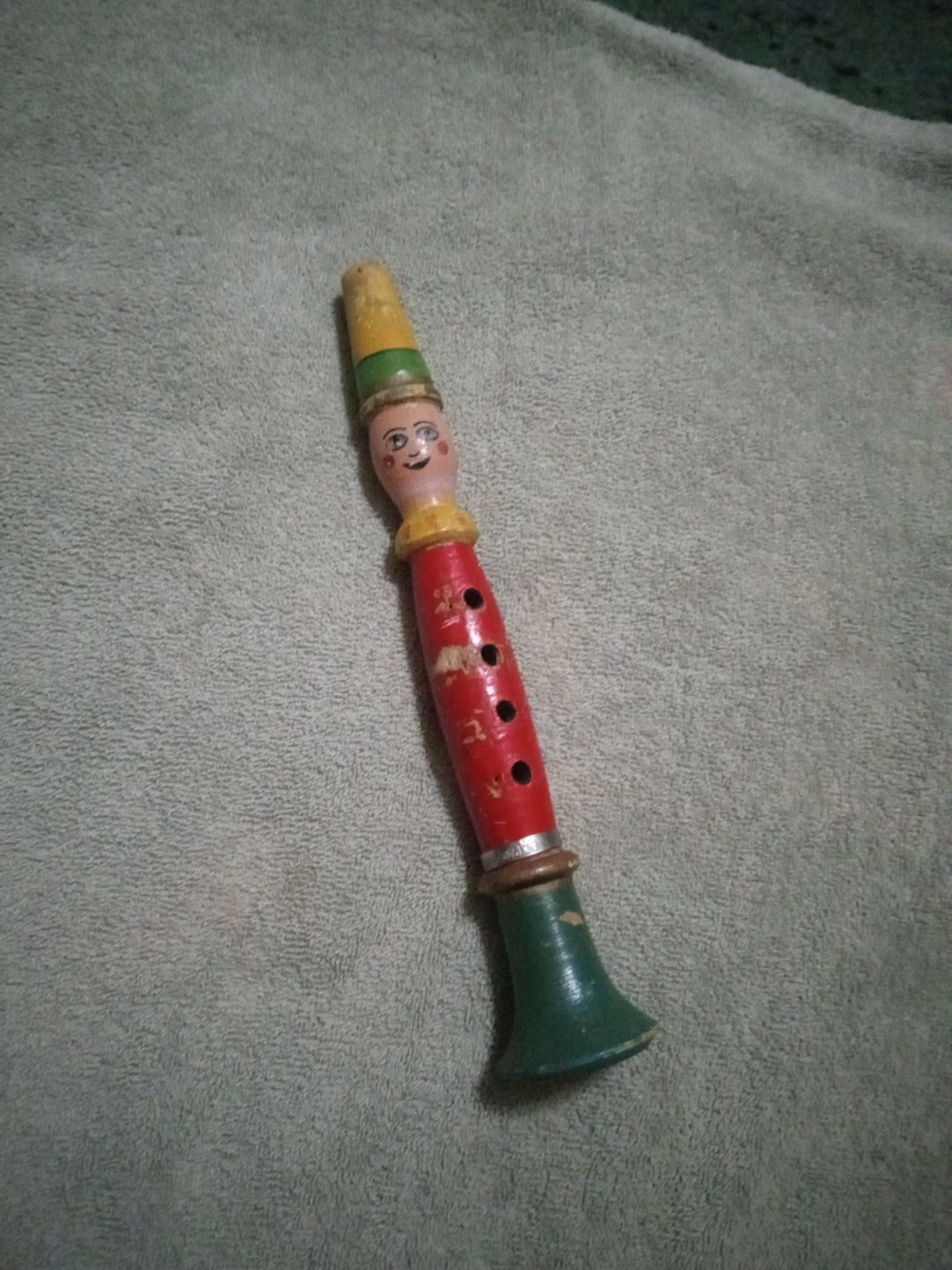 Vintage Handmade Wooden Horn From Czechoslovakia Decent Working Unique Very Rare