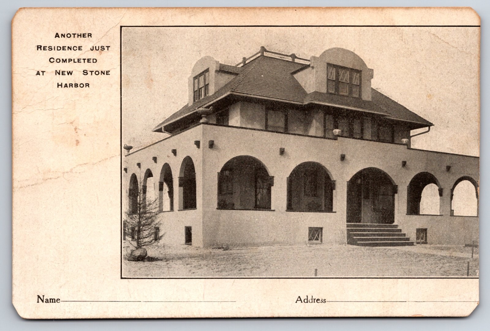 Stone Harbor New Jersey Mr Hall\'s Residence Real Estate First Avenue Postcard