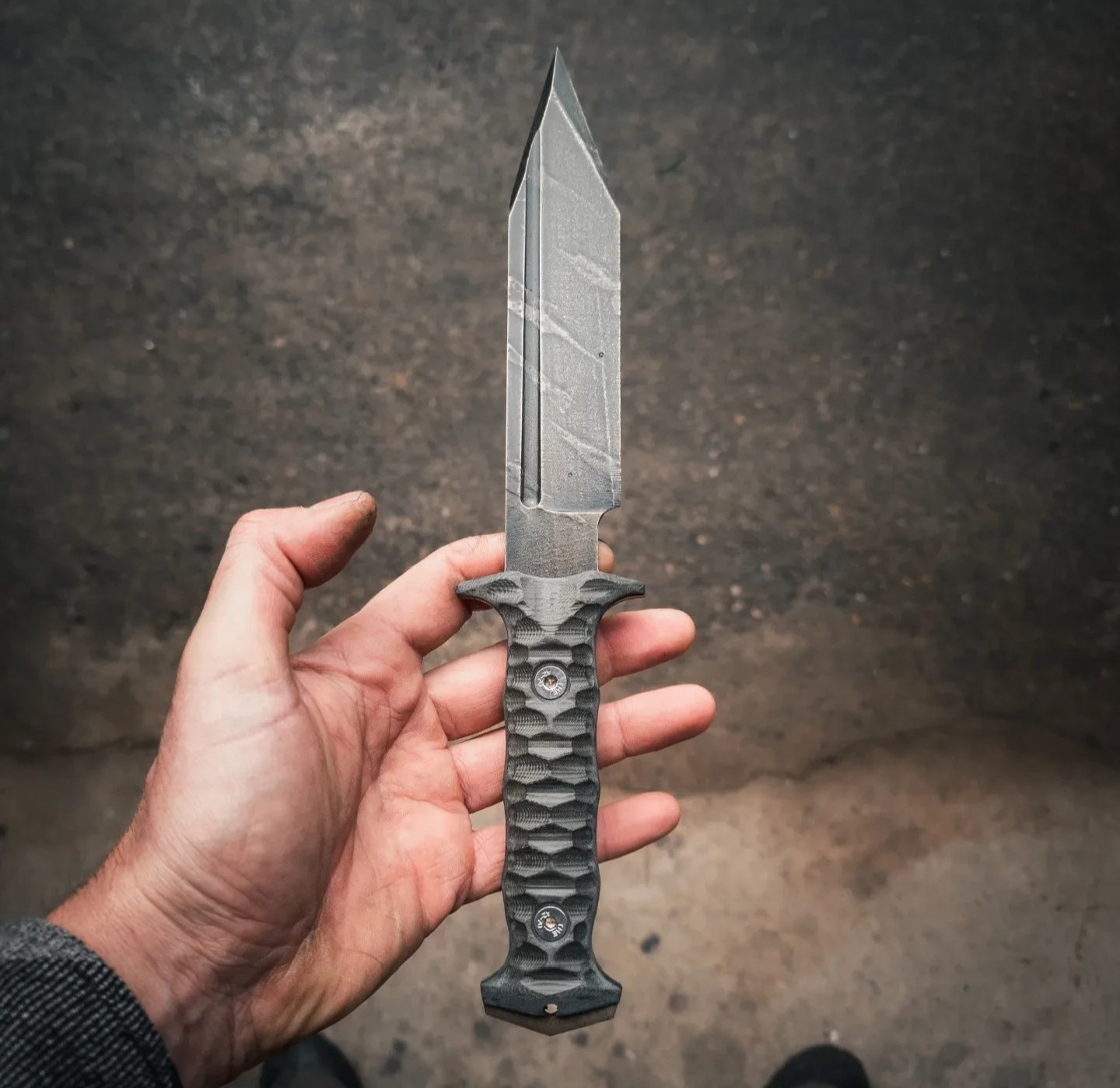Iron Phantom Tanto D2 Steel Fixed Blade Knife Micarta Handle | Gift for him/her