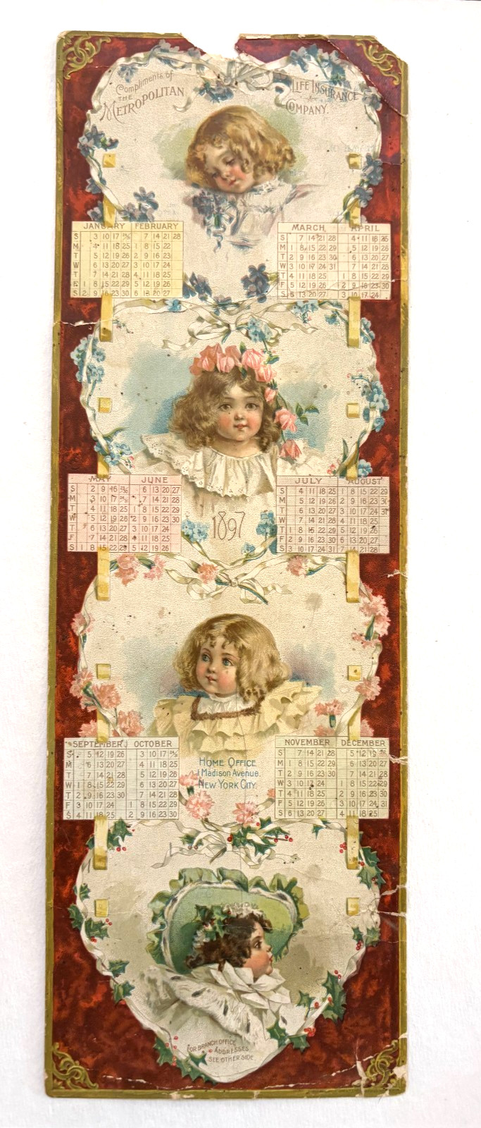 Lovely 1897 Ad Calendar 