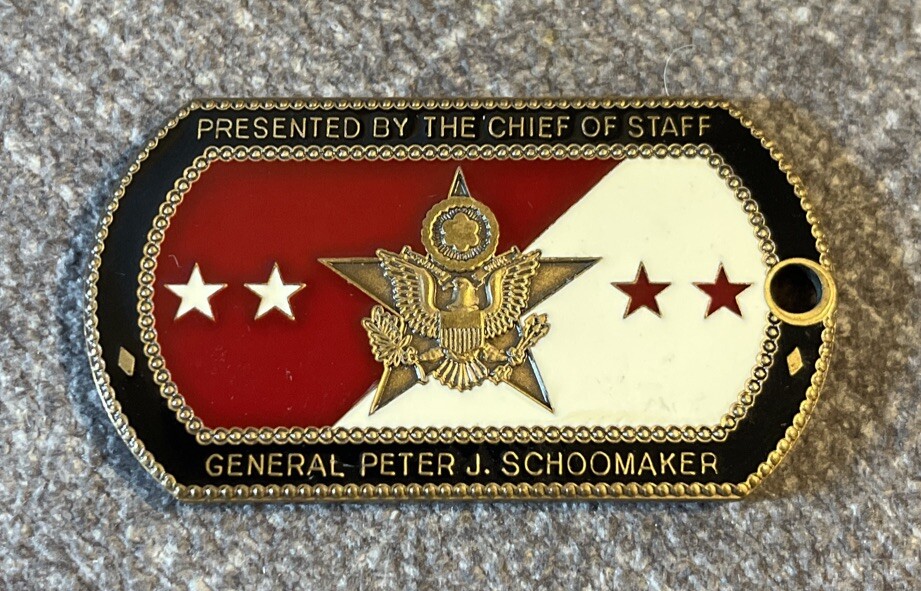 General Peter J Schoomaker Army Chief Of Staff Challenge Coin