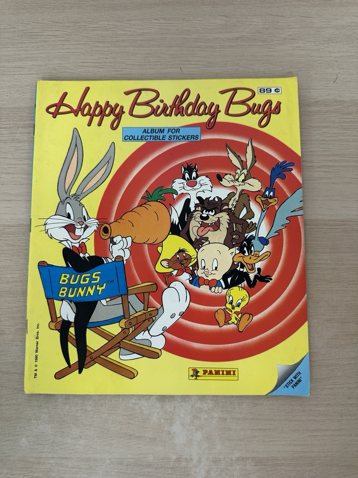 1990 Panini - Happy Birthday Bugs Sticker Album - 100% Complete w/ All Stickers