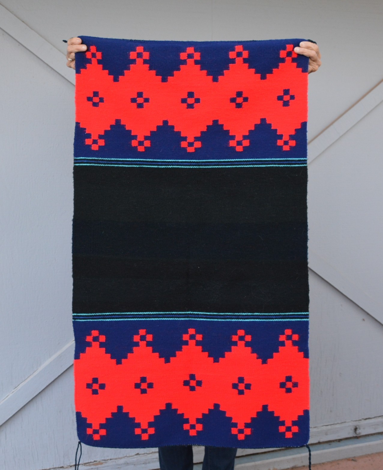 Authentic Navajo Rug - Dress Panel - Diamond Cross Pattern - 44