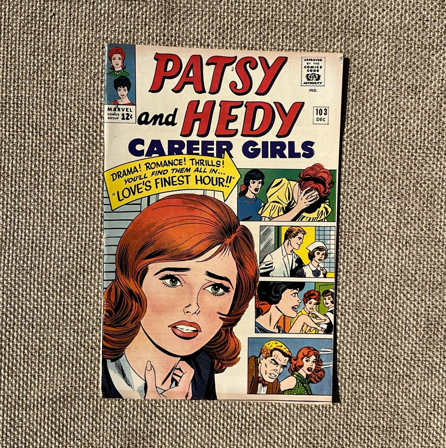 Patsy and Hedy Career Girls vintage 60s Dec 1963 Marvel Comics book #103
