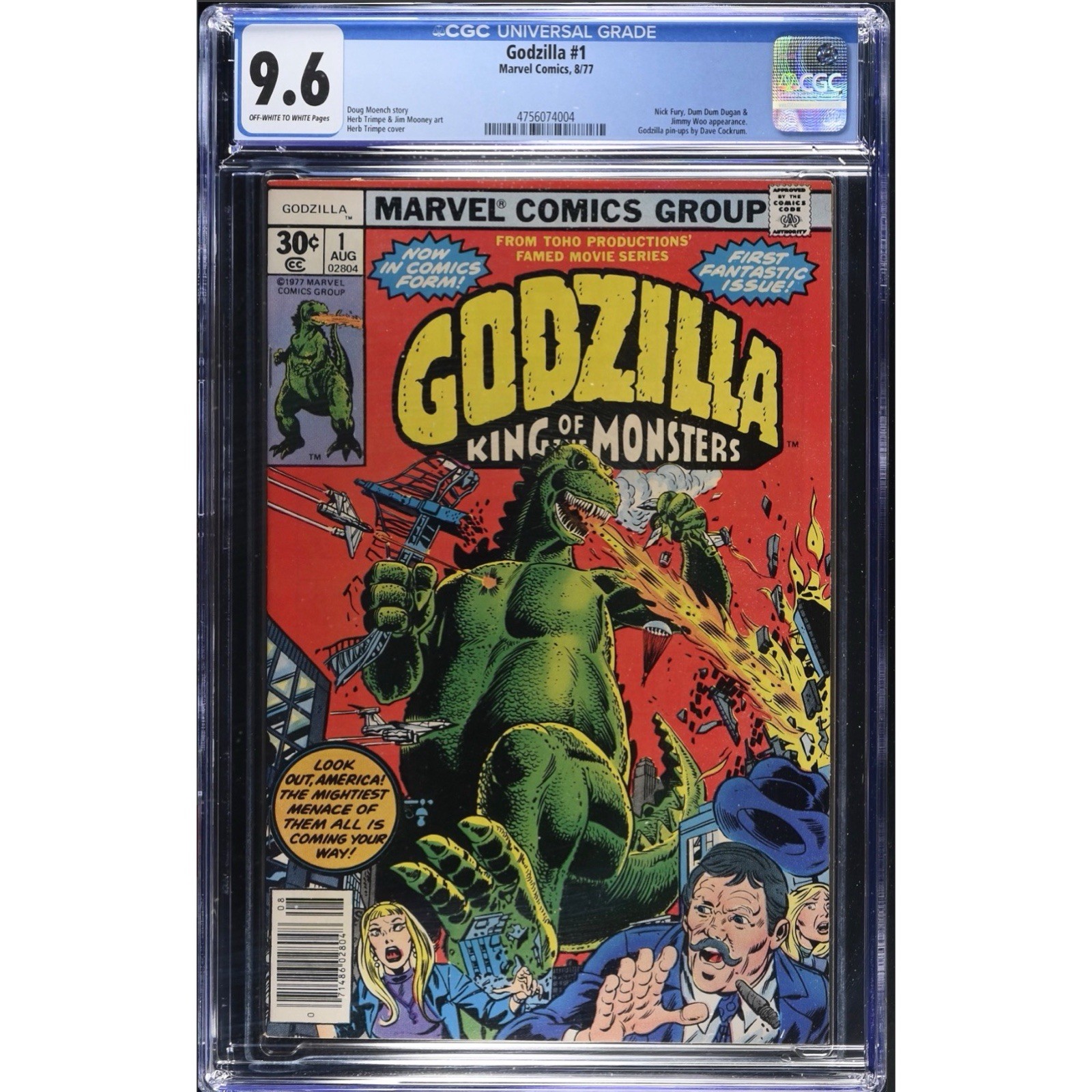 Godzilla (1977) #1 CGC 9.6 NM+ NEWSSTAND 1ST APPEARANCE IN US COMICS RARE