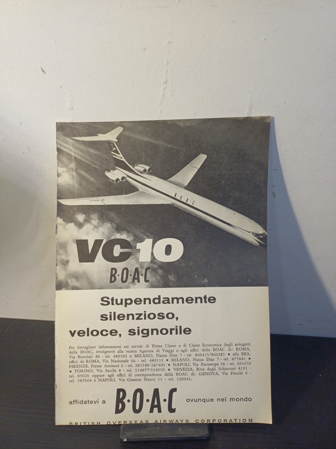 1965 Boac Super VC 10 - Original AD Advertising Advertising Vintage