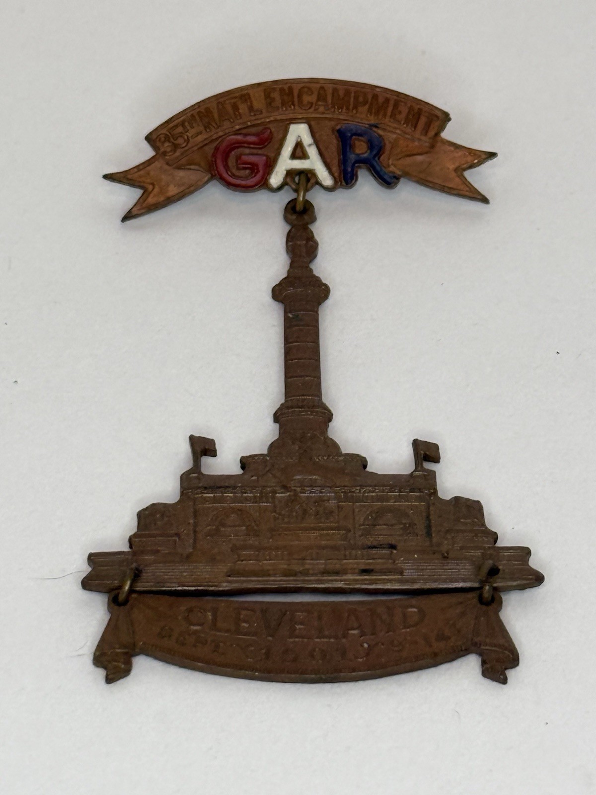 1901 35TH National Encampment Cleveland GAR Medal Civil War Veteran Grand Army