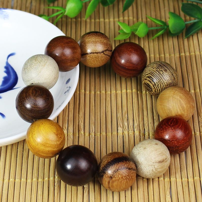 20mm Multi-Treasure Beads Bracelet Handcrafted Wooden Jewelry