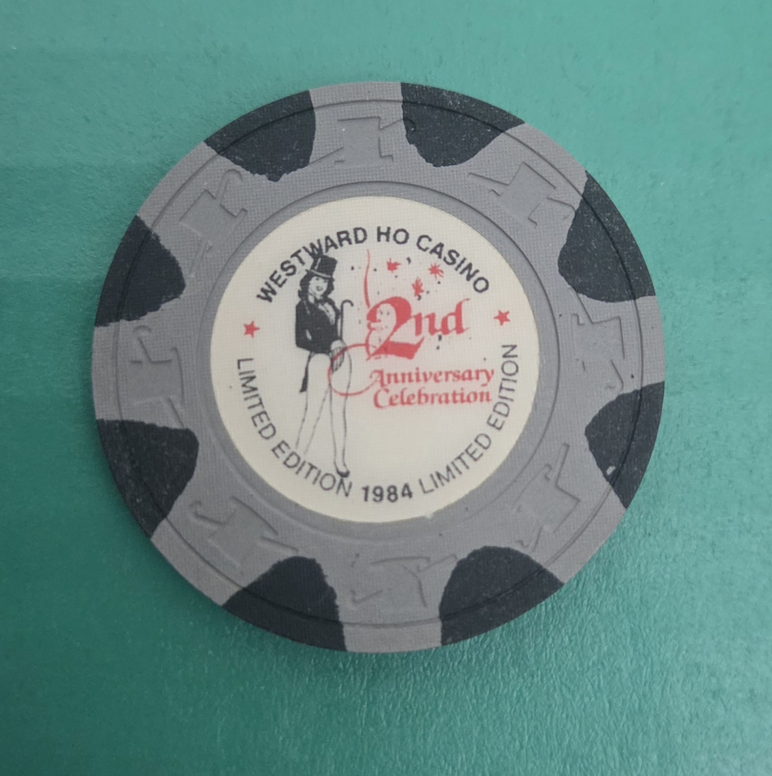 Westward Ho Casino Las Vegas 2nd Anniversary 1984 Limited Edition Casino Chip