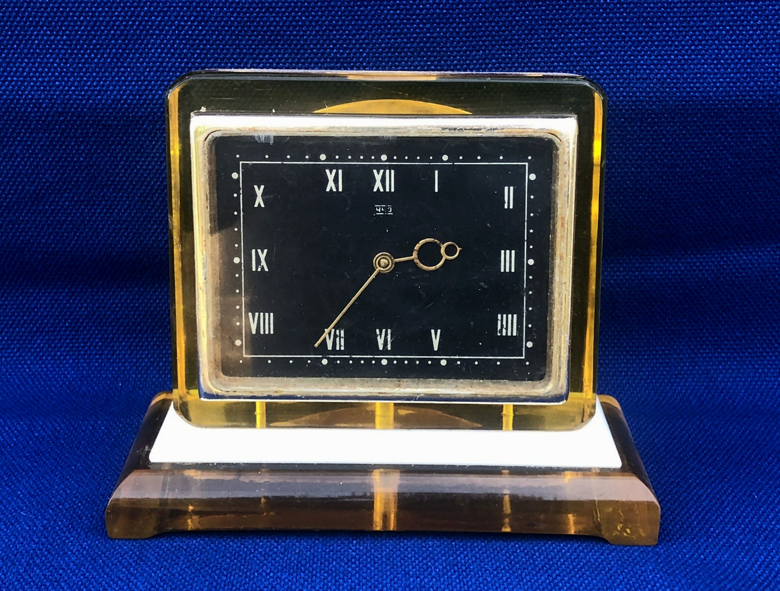 Vintage Soviet table clock Molnija  2 class 1956 USSR Serviced