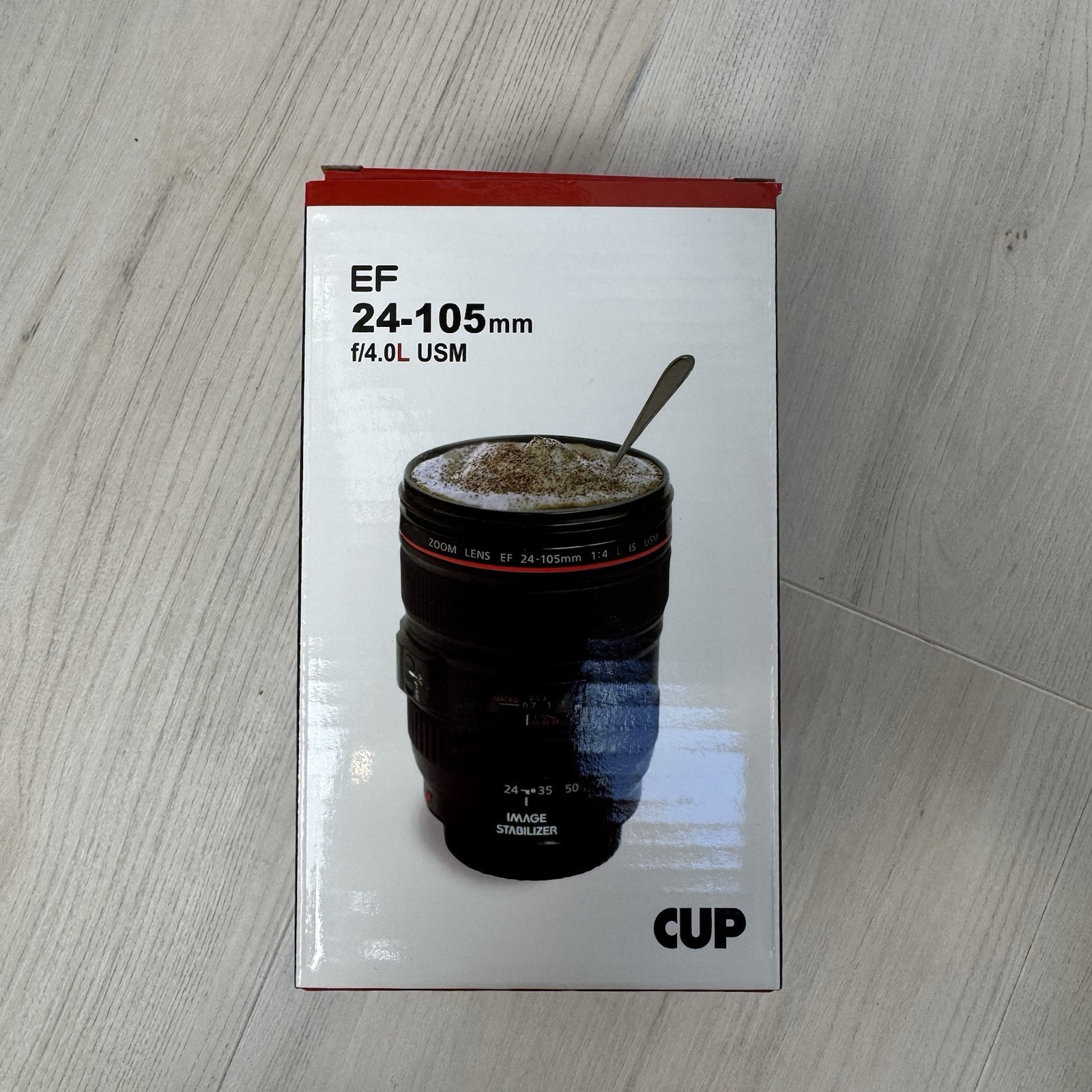 Canon 24-105  Zoom Lens Stainless Steel  Travel Mug With Lid Black New With box