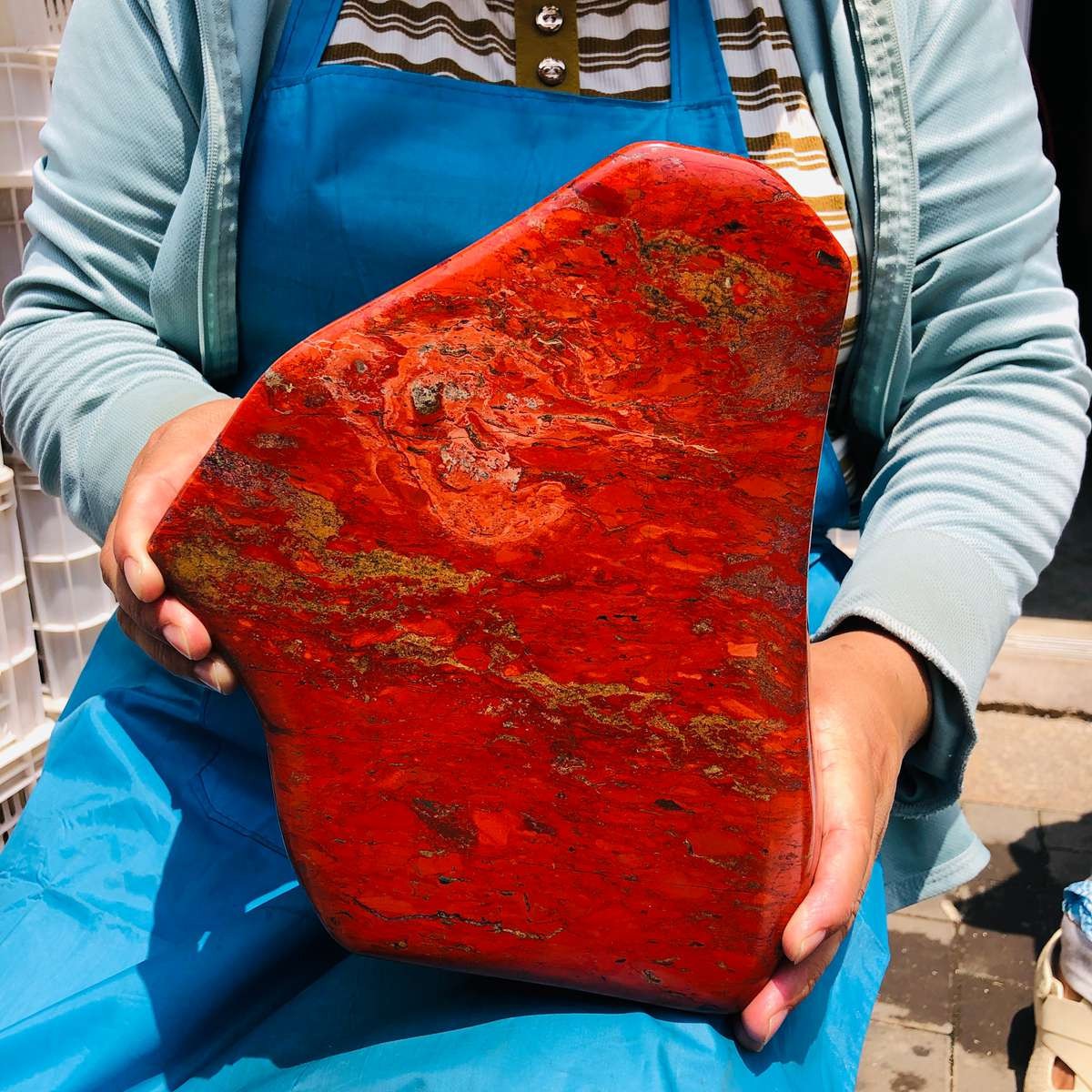 16.39LB Natural red jasper quartz crystal freeform specimen healing decor