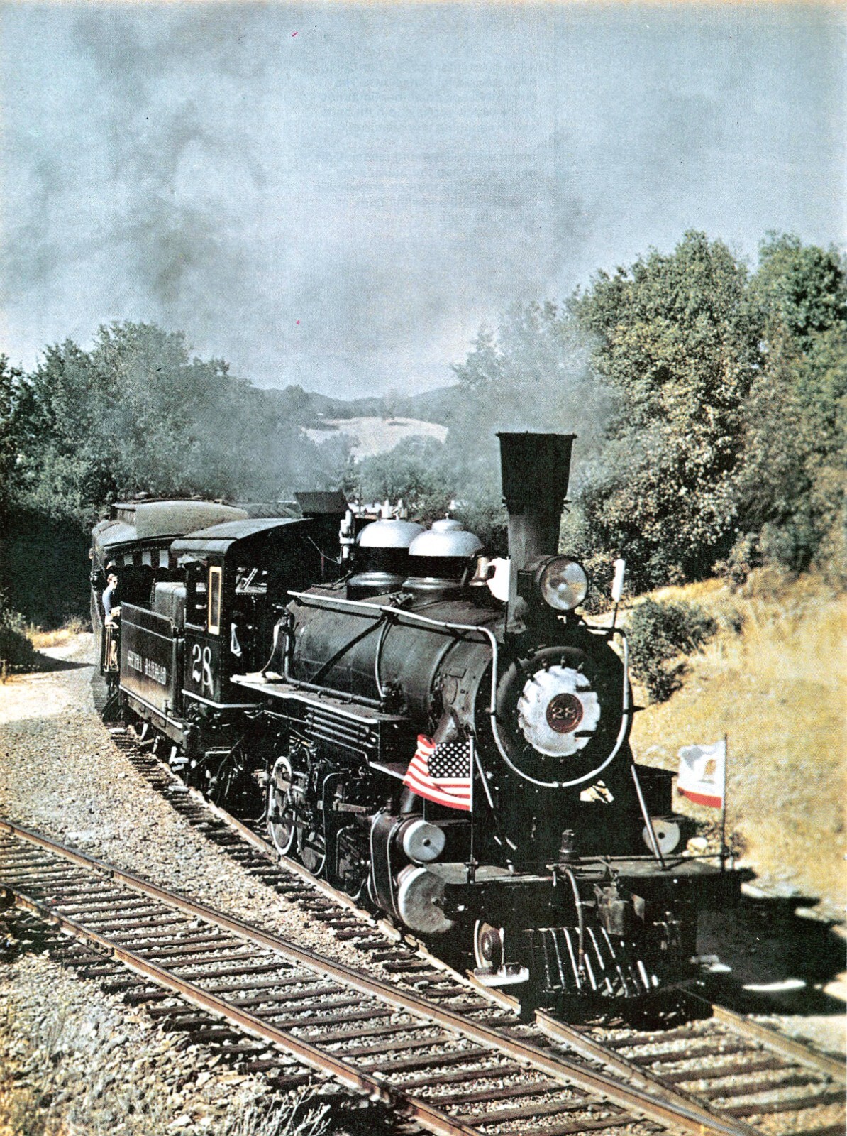 2-8-0 Sierra Railway #28 Built 1922 By Baldwin Locomotive Works Vtg Mag Excerpt