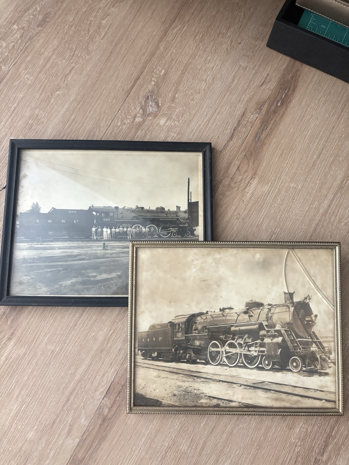 Atlanta and West Point Steam Locomotive No. 290 Framed Original Photos