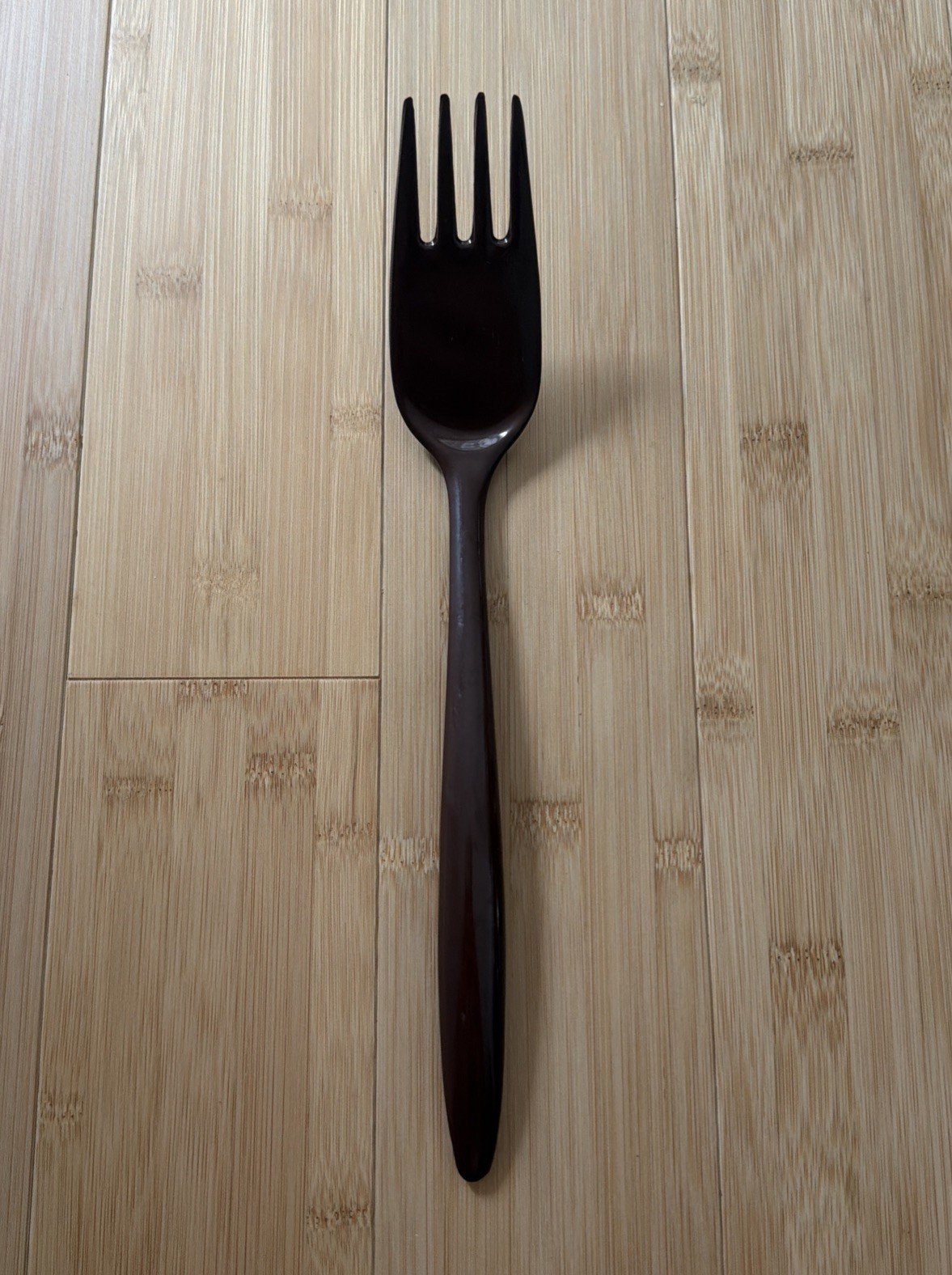 Vintage Rosti Denmark Brown Melamine Serving Fork MCM Retro