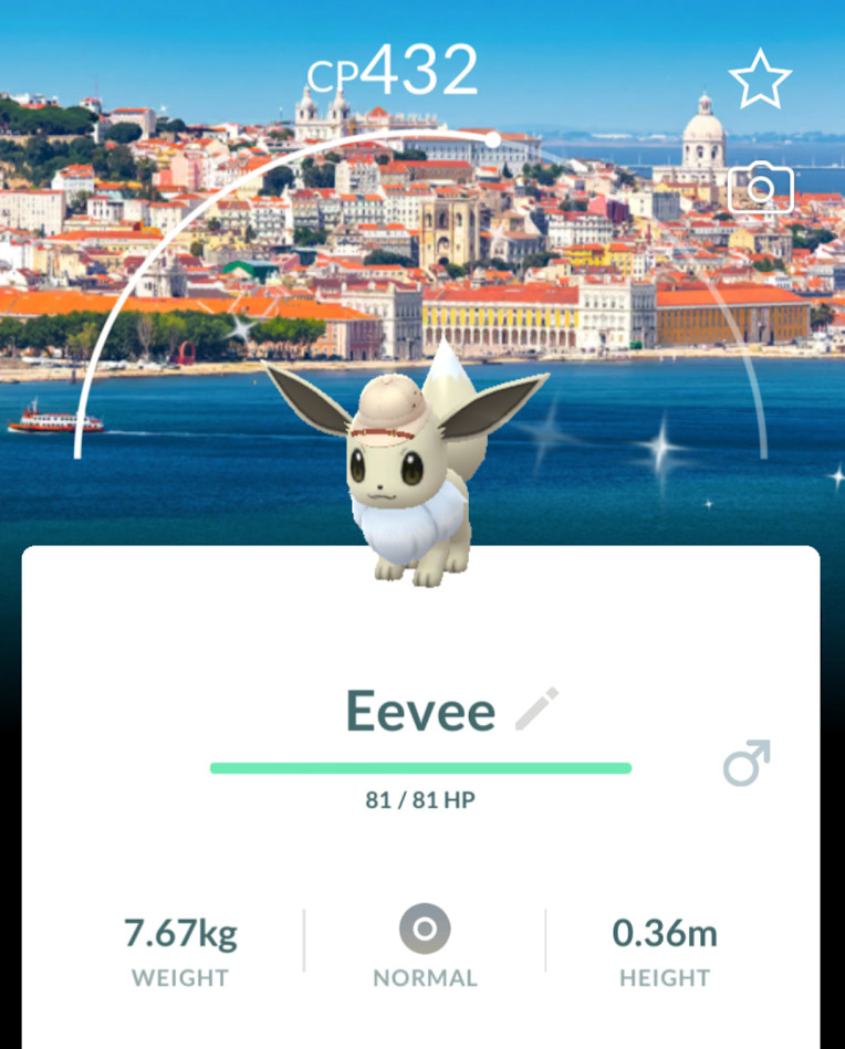 ⚡ Shiny Explorer Eevee Lisbon Background | Pokémon GO Trade