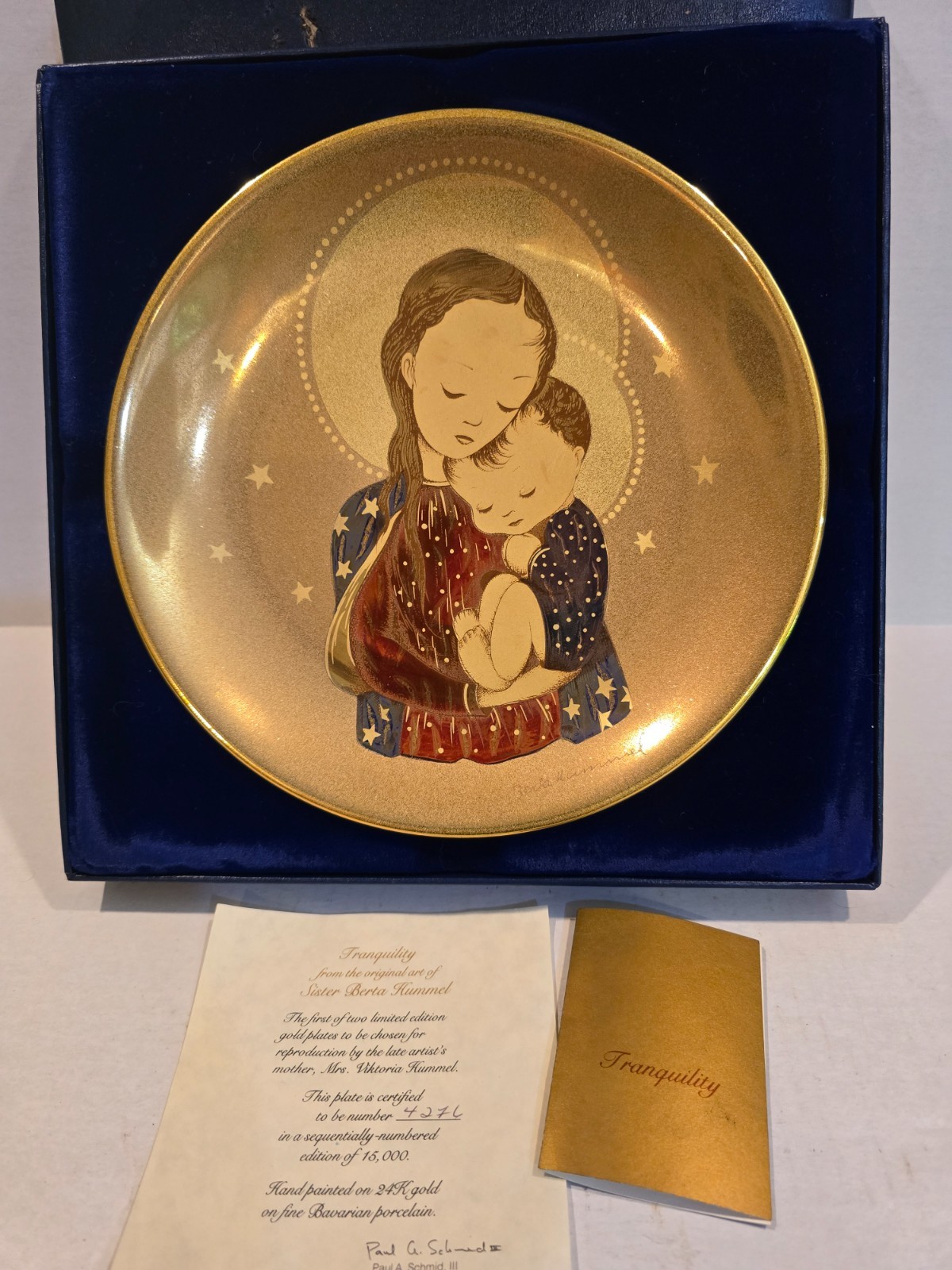 Berta Hummel Porcelain Plate Tranquility 1978 West Germany NEW in Box Berta Hummel Porcelain Plate Tranquility 1978 West Germany NEW in Box