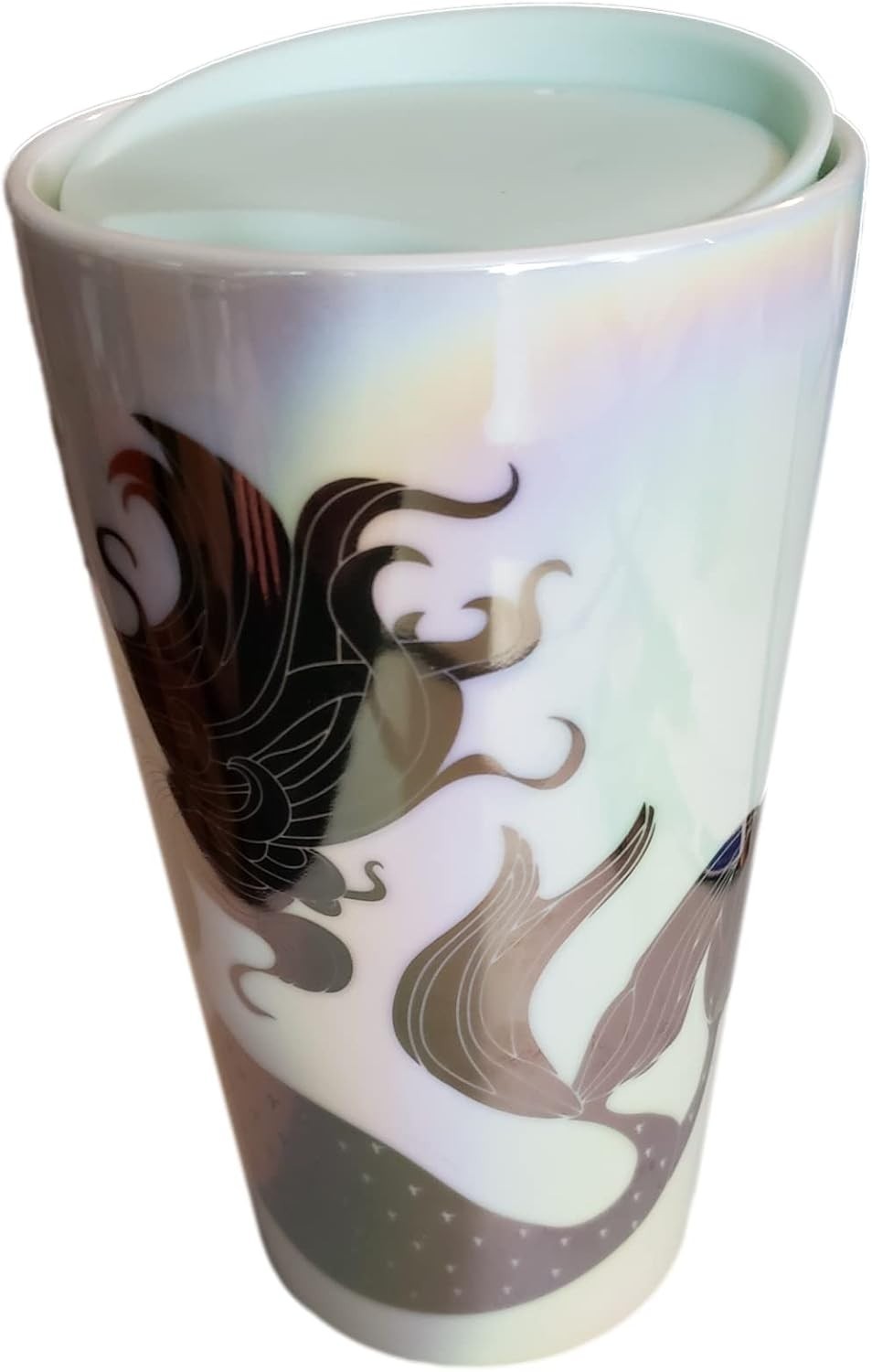 Starbucks Winter 2021 Ceramic Tumbler Pearl White Iridescent Siren Mermaid 12oz Starbucks Winter 2021 Ceramic Tumbler Pearl White Iridescent Siren Mermaid 12oz