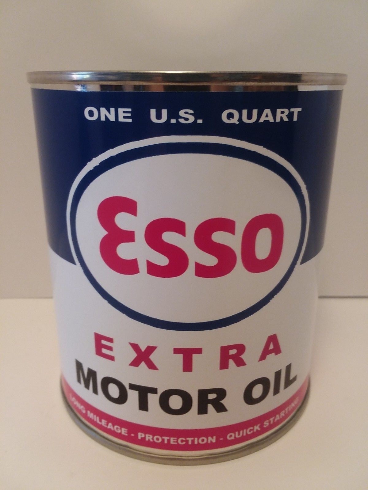 Vintage ESSO Motor Oil Can 1 qt. - ( Re-pop Collectible ) Standard Oil  