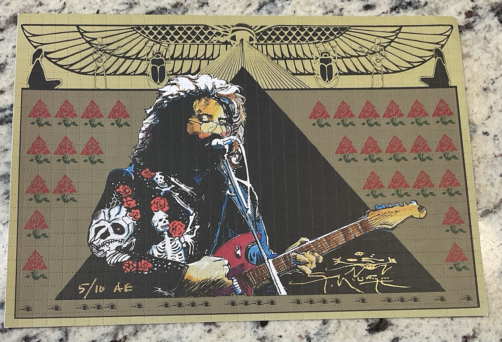 BLOTTER ART ORIGINAL SIGNED STANLEY MOUSE JERRY BONES 5/10 AE & COA