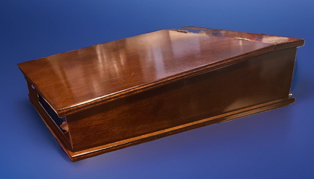Lap Desk #183291S by The Bombay Co. 11.5 “X 13.5” Hinged Wood Top VGC Preowned