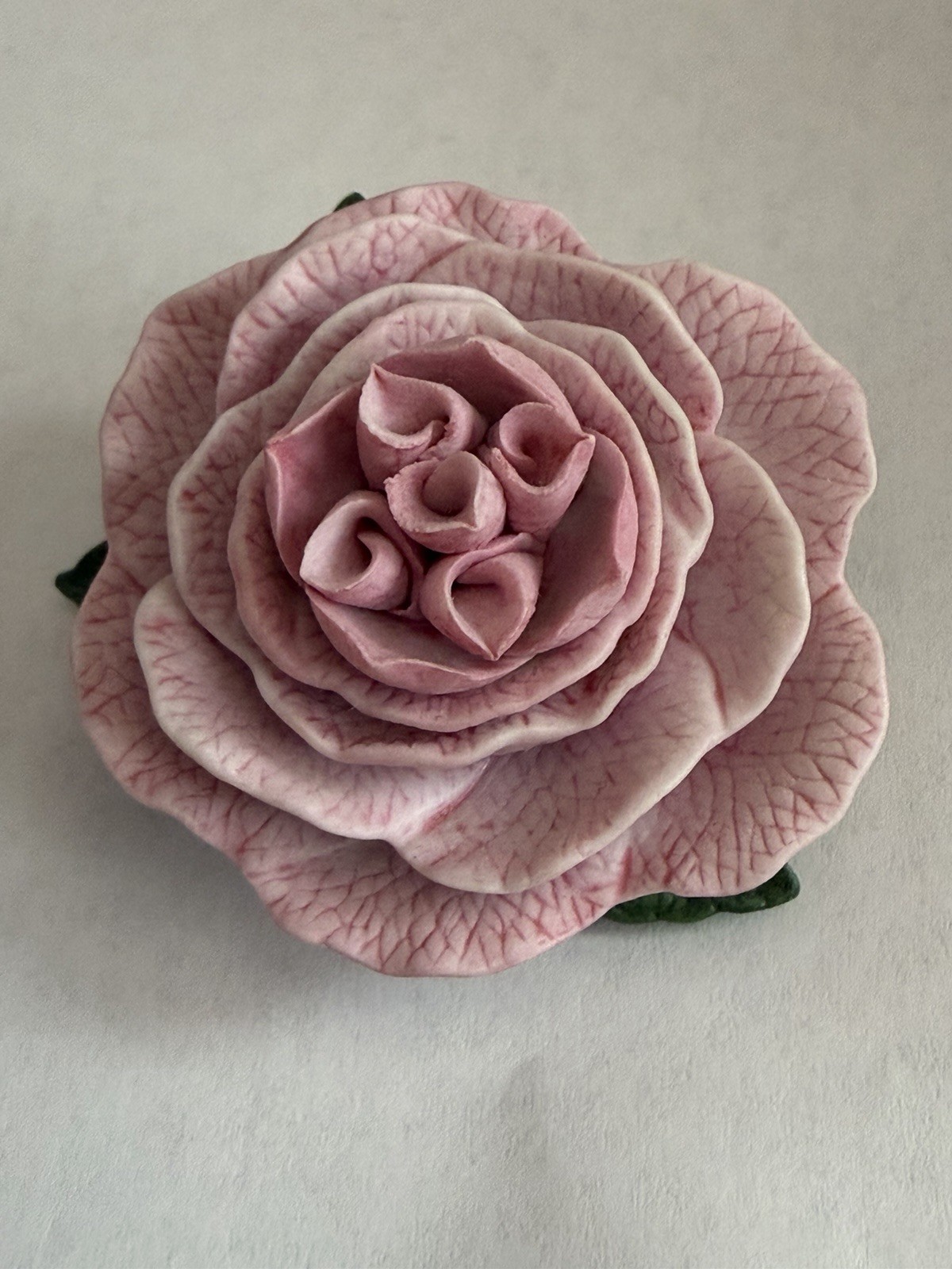 Lenox Garden Pink porcelain Mini Rose flower figurine, Prosperity 1993