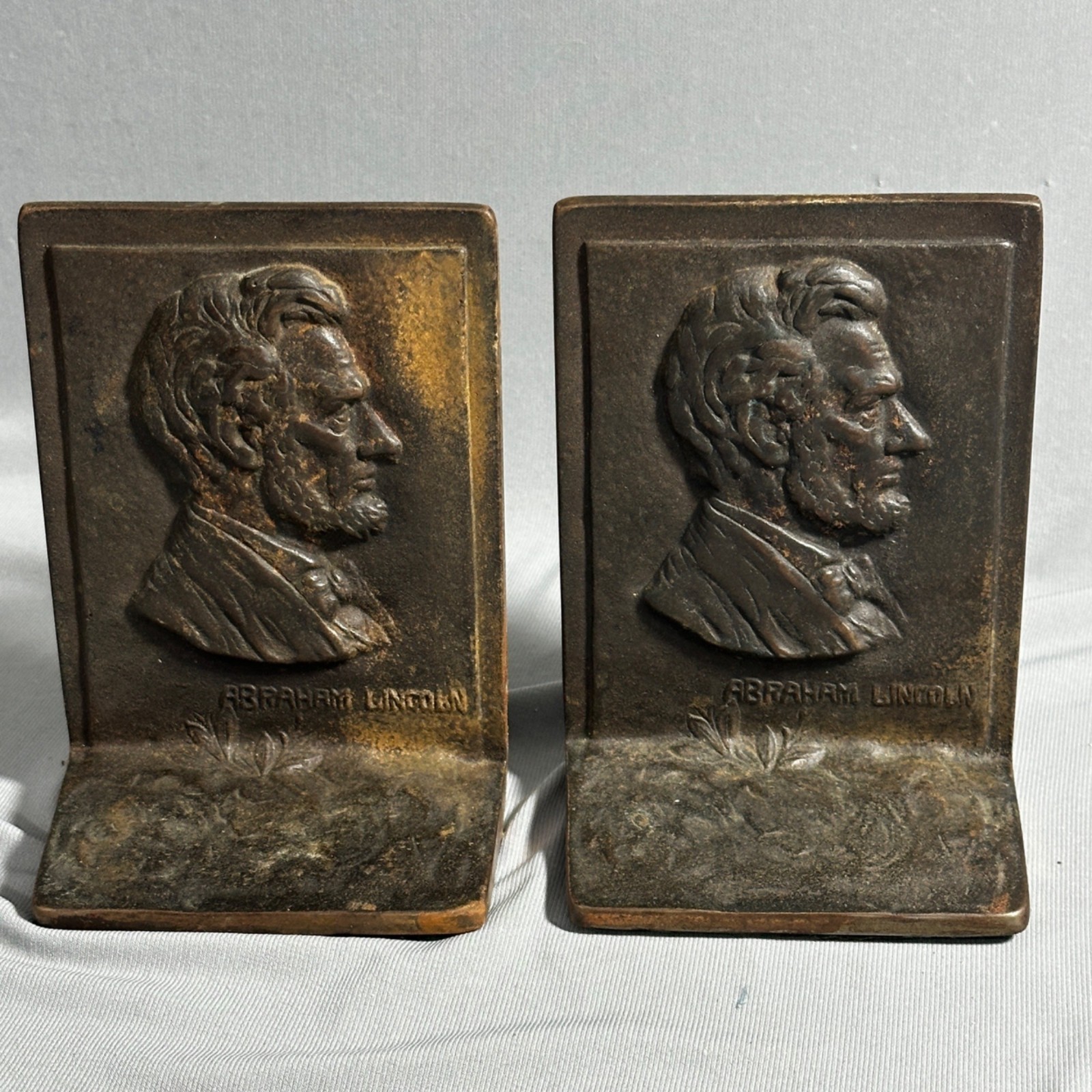 Antique Abraham Lincoln Bookends