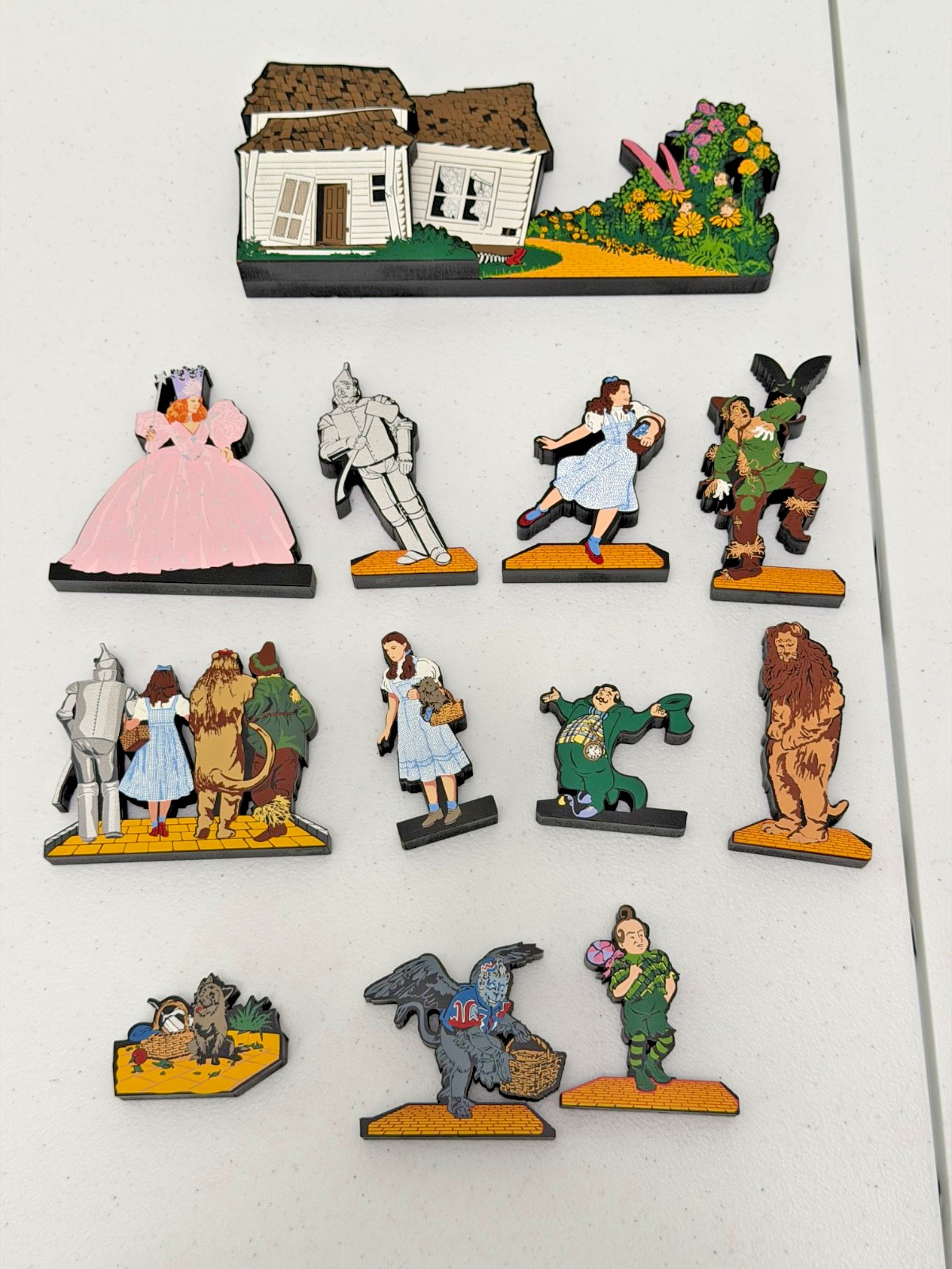 12 PC. SHELIA'S SHEILA'S WOOD SHELF SITTERS WIZARD OF OZ 2000 RARE VINTAGE
