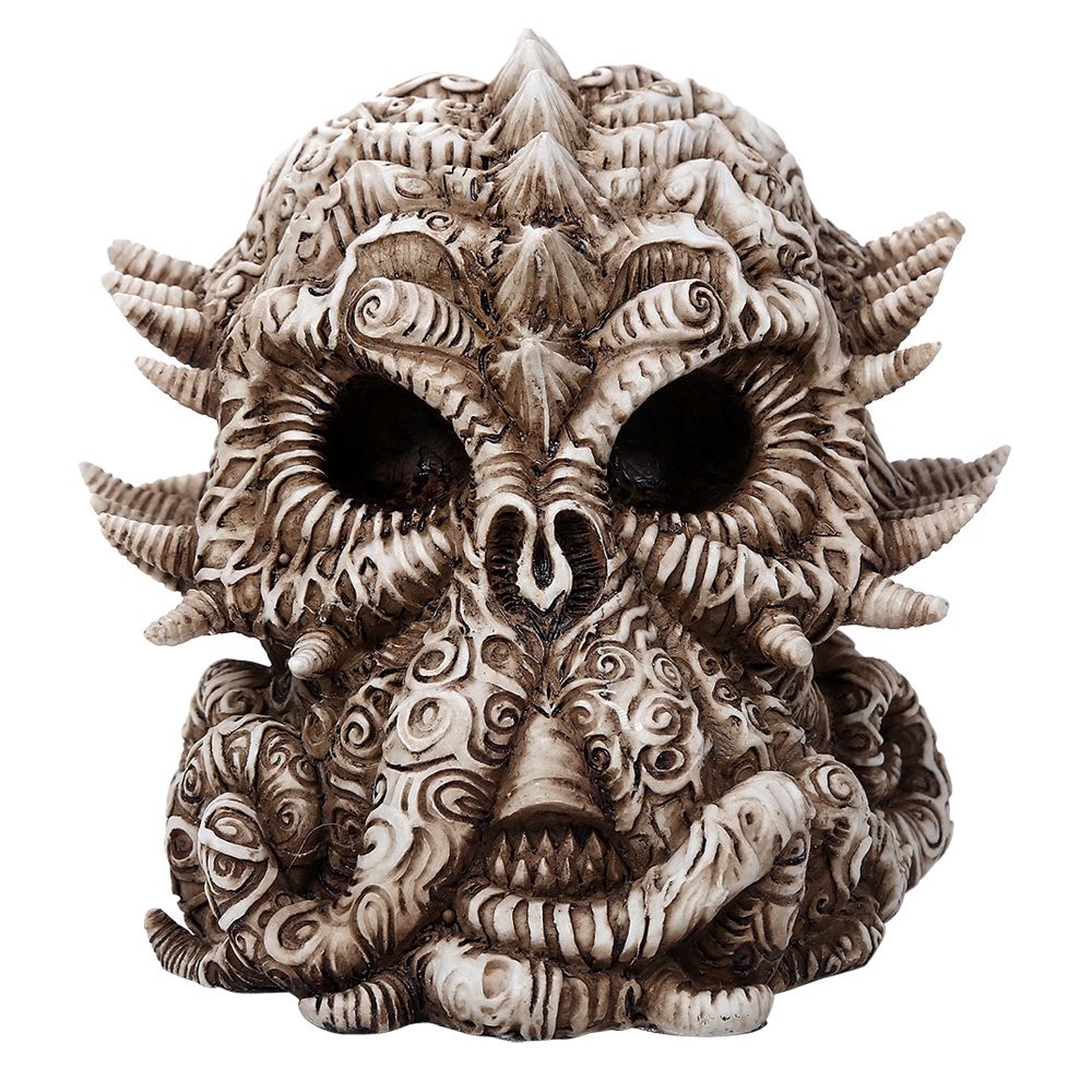 Pacific Giftware Cthulhu Skull Figurine, 6-Inch Antique Bone Finish