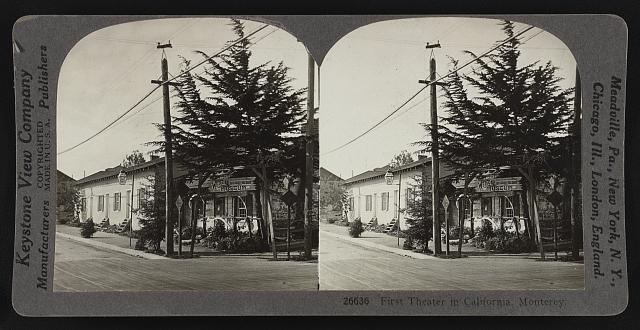 First Theater in California, Monterey Historic Old Photo First Theater in California, Monterey Historic Old Photo