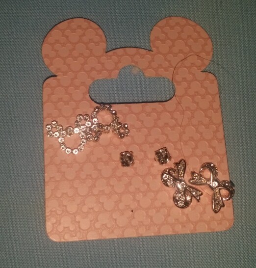 Authentic Disney Park earring 3 pair silver Mickey icon bow new