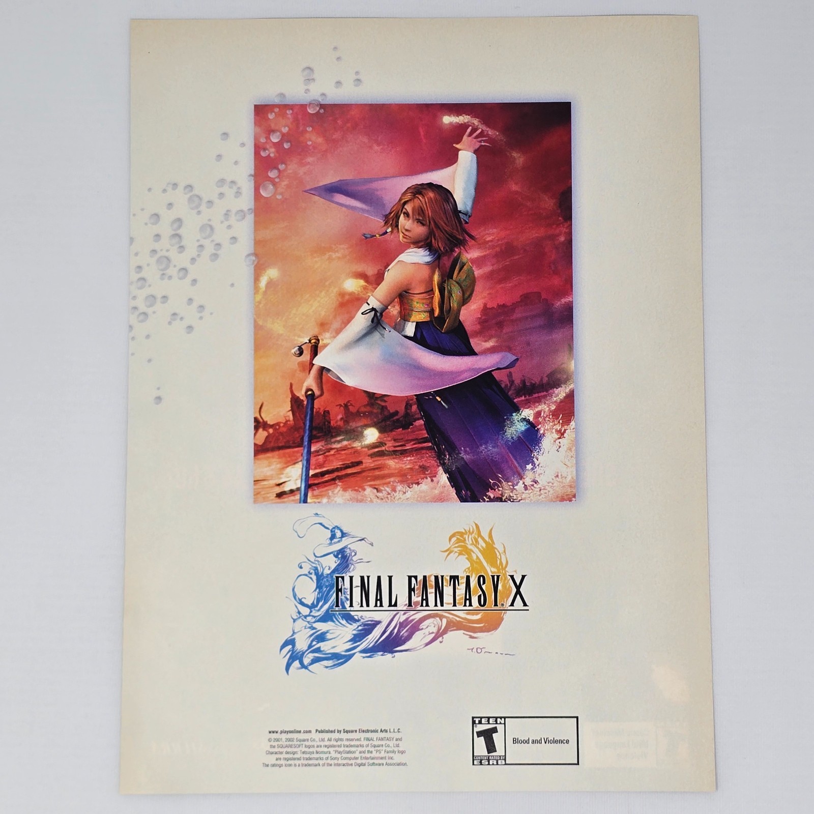 Final Fantasy X 10 PlayStation 2 PS2 Published Print Ad/Poster