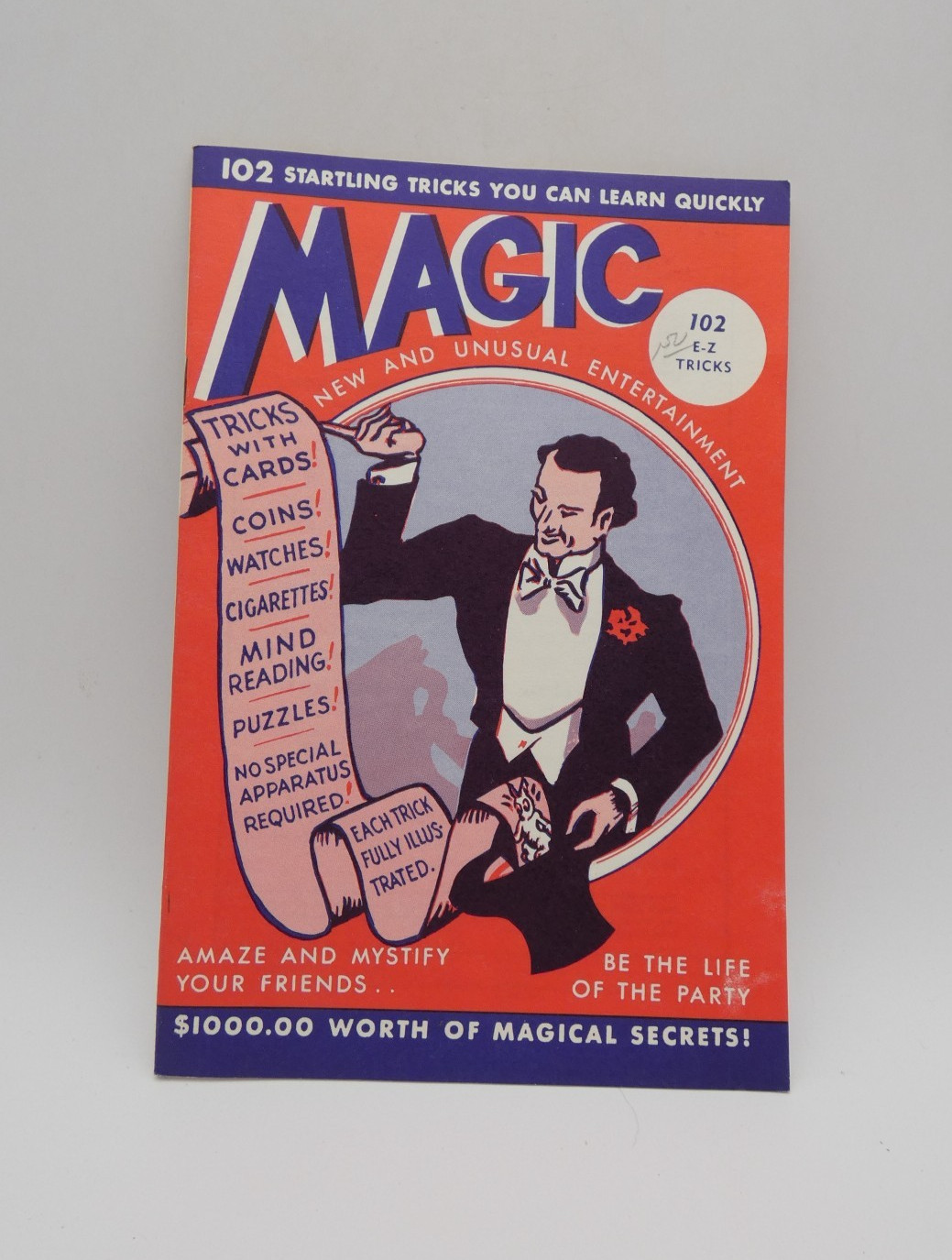 1972 Magic New and Unusual Entertainment 102 Startling Tricks Vintage