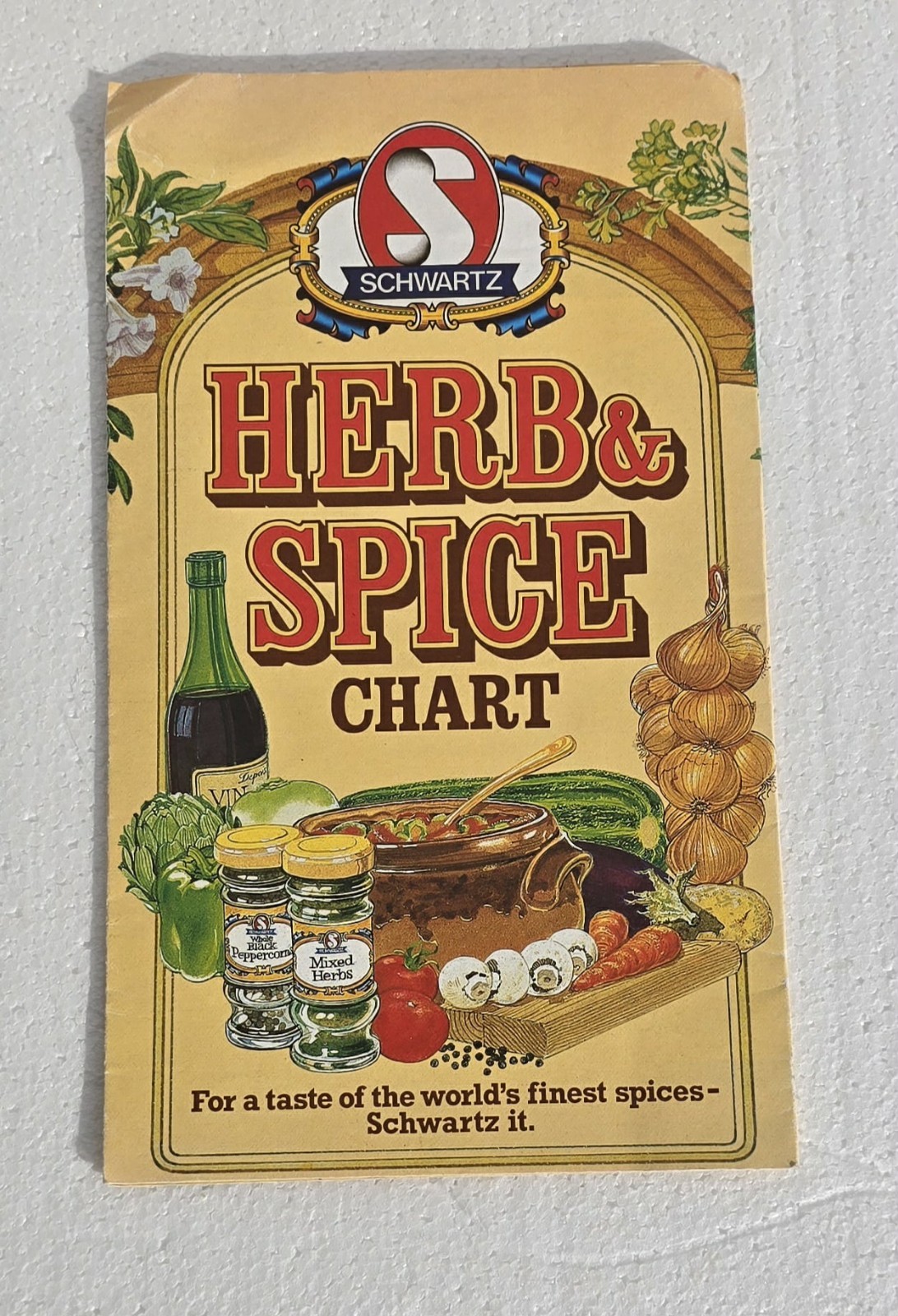 VTG 1970\'s 1980\'s HERB SPICE CHART SCHWARTZ England UK Poster VTG 1970\'s 1980\'s HERB SPICE CHART SCHWARTZ England UK Poster