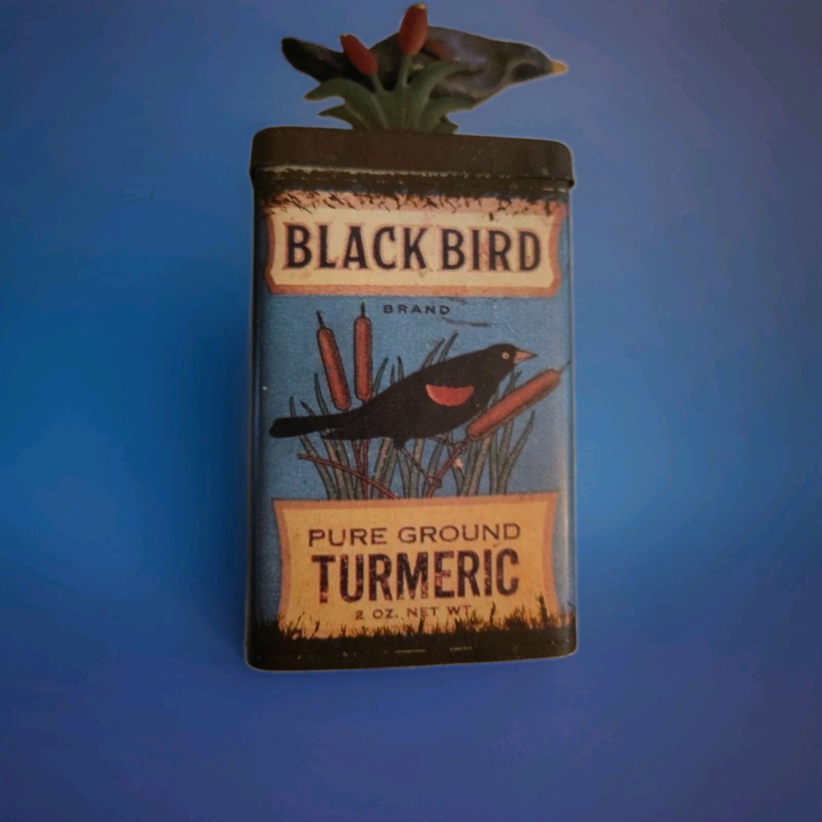 Vintage Blackbird Turmeric Can