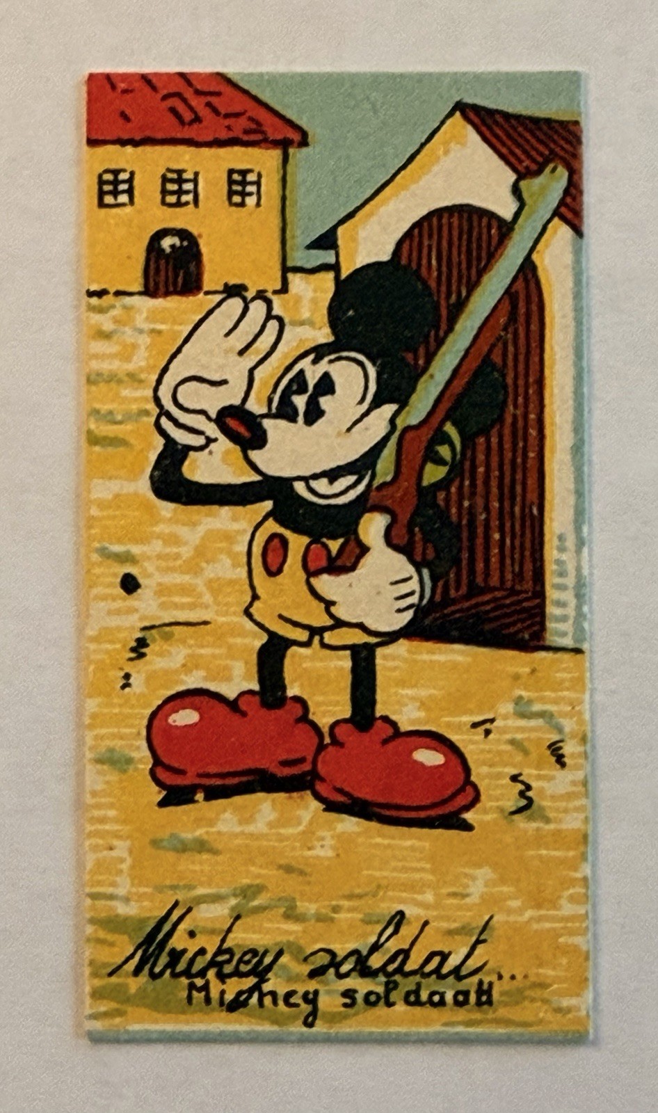 1930 Choc. Rubis Verviers Mickey Mouse Soldat (High Grade) Rare