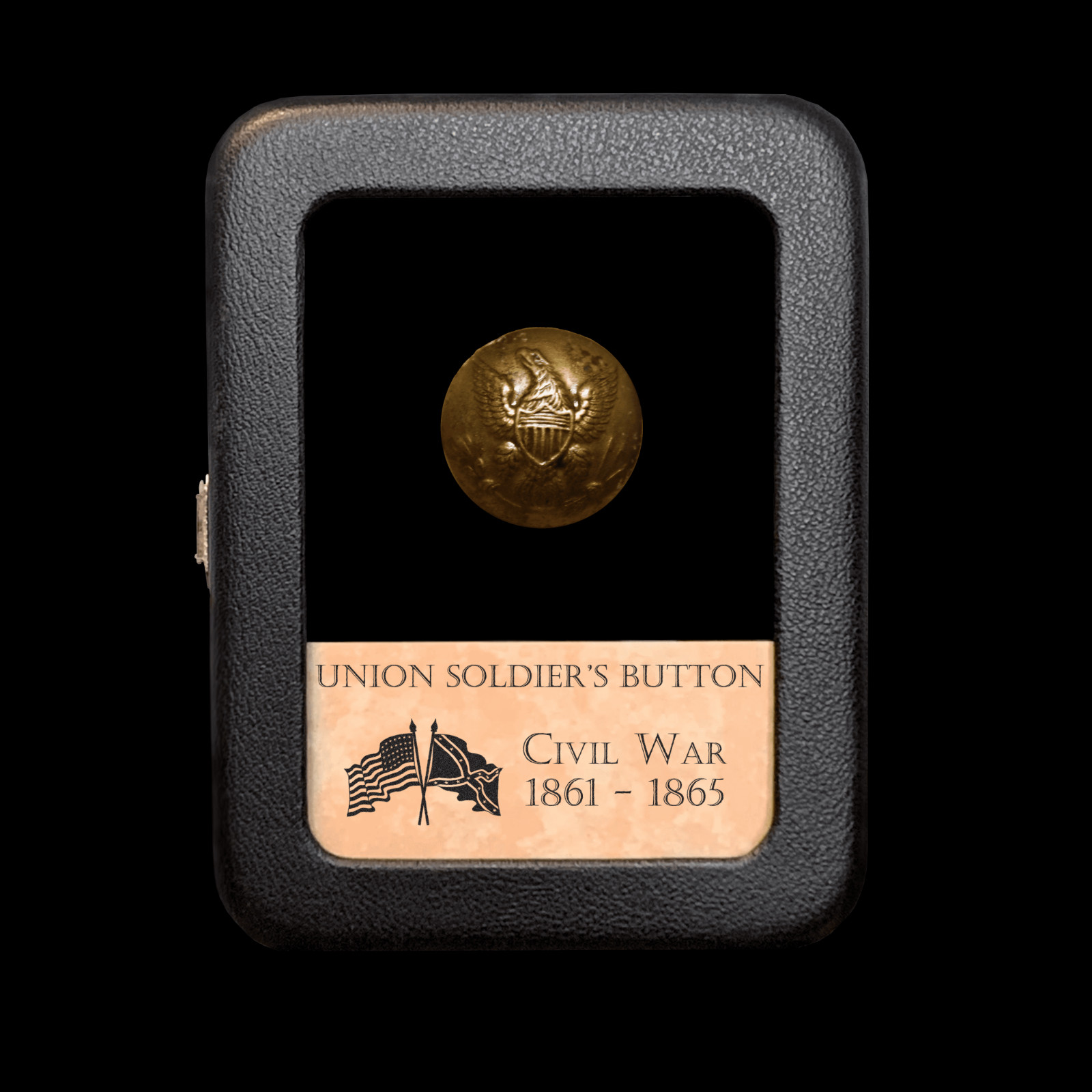 Civil War Union Soldier's Button - With Display Case