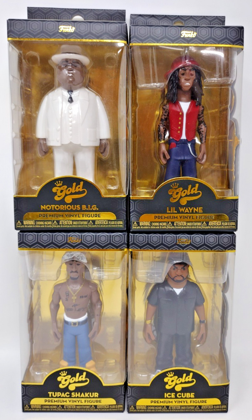 Funko Gold Premium Vinyl Lot of 4 Rappers Tupac Ice Cube Lil Wayne Notorious BIG Funko Gold Premium Vinyl Lot of 4 Rappers Tupac Ice Cube Lil Wayne Notorious BIG