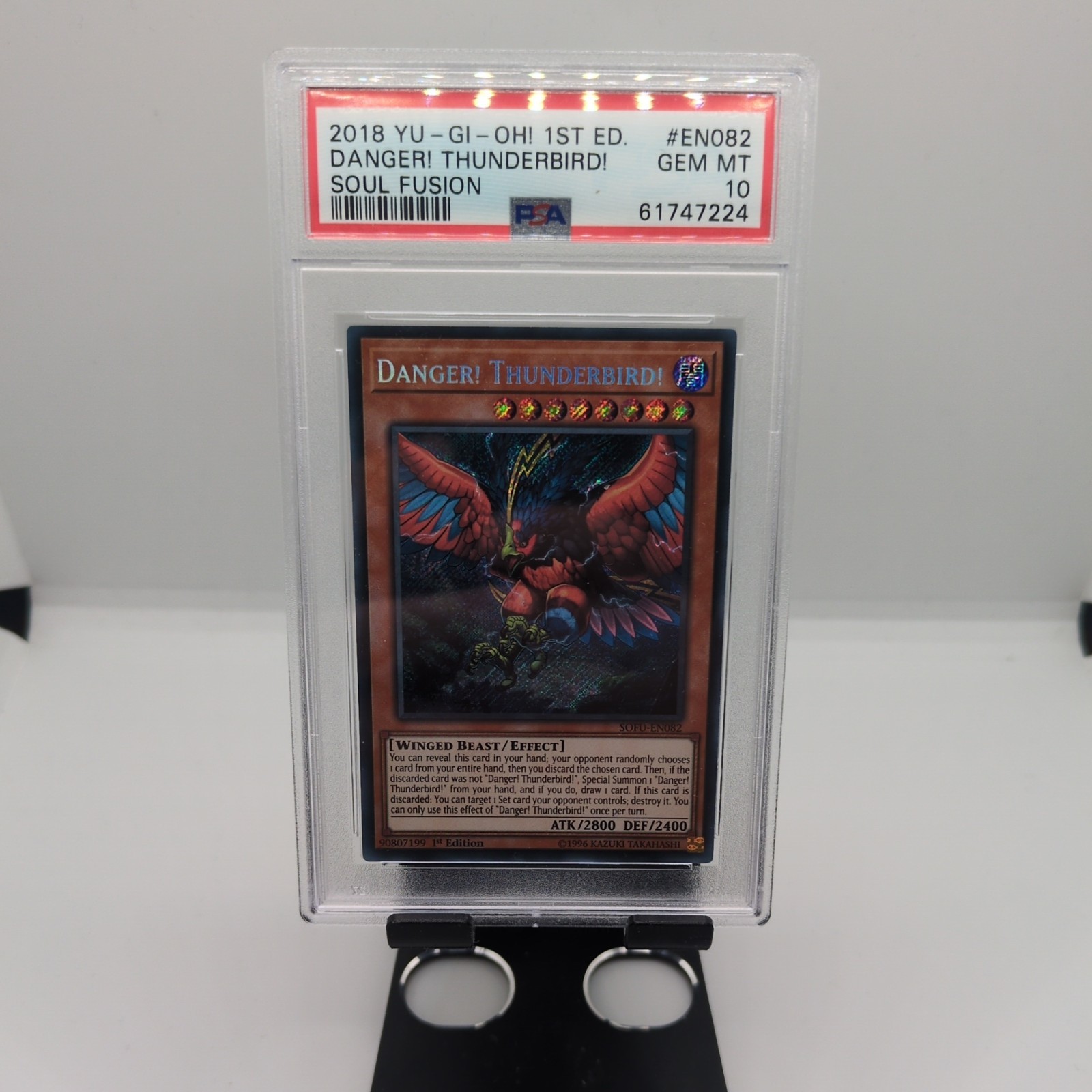 PSA 10 Danger Thunderbird 1st Edition SOFU-EN082 Yu-Gi-Oh Secret Rare