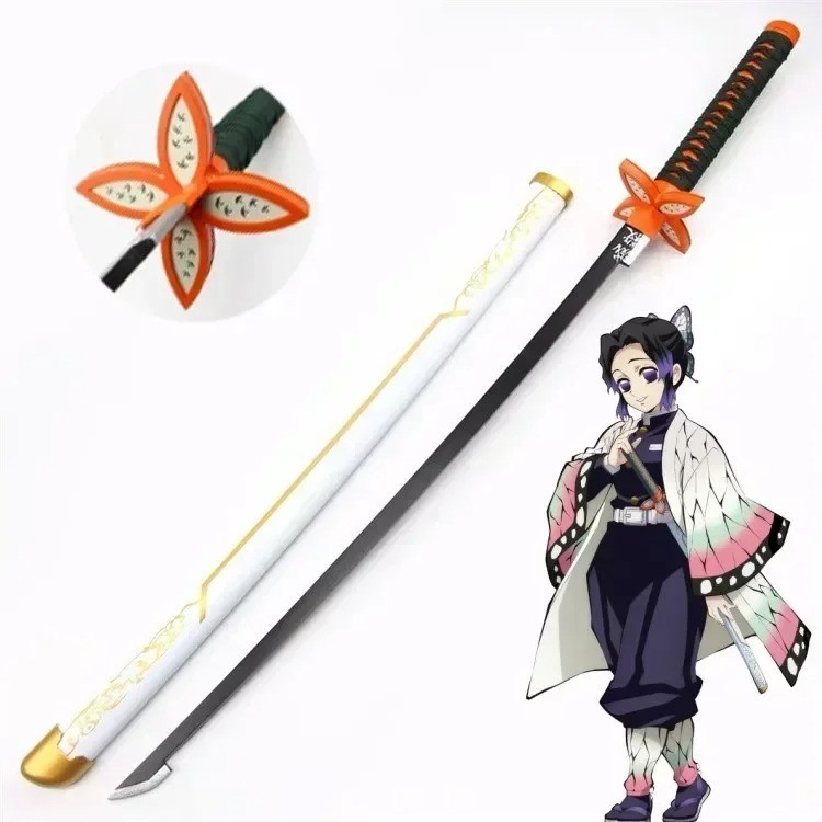 40inch Demon Slayer Katana Wood Anime Kimetsu No Yaiba Mitsuri Cosplay Prop