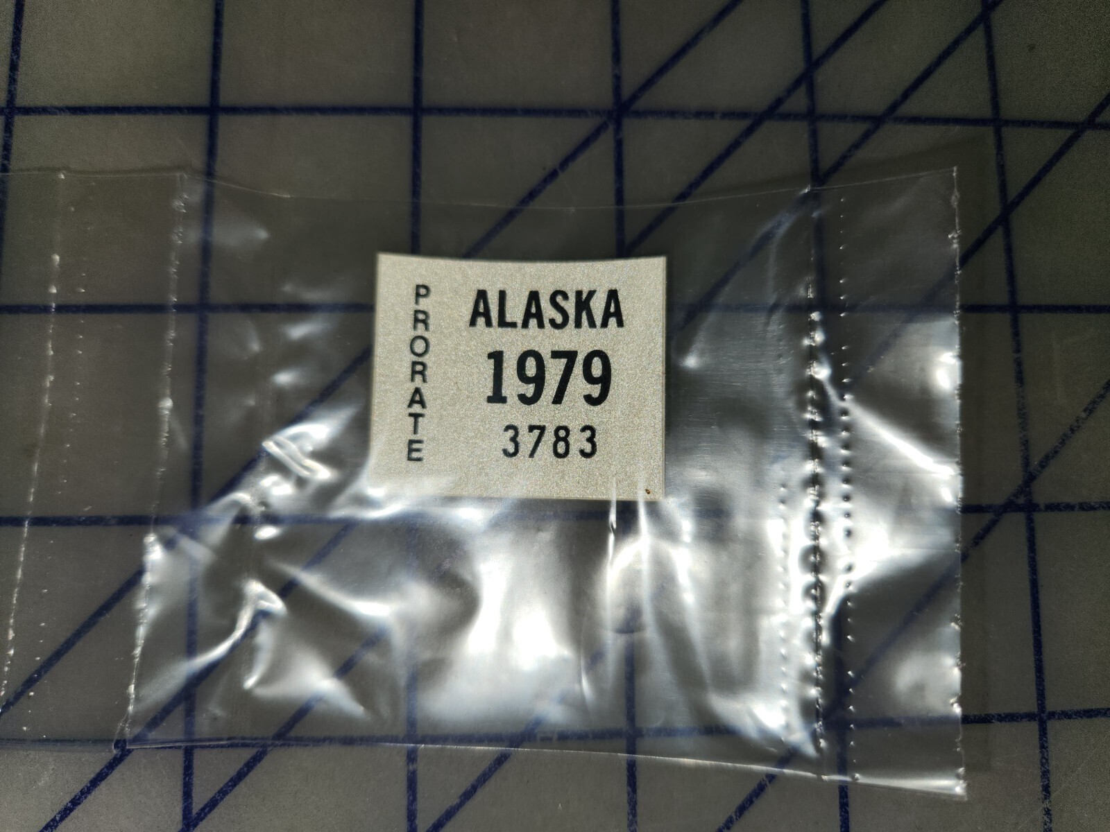 1979 Alaska Prorate Registration License Plate Sticker