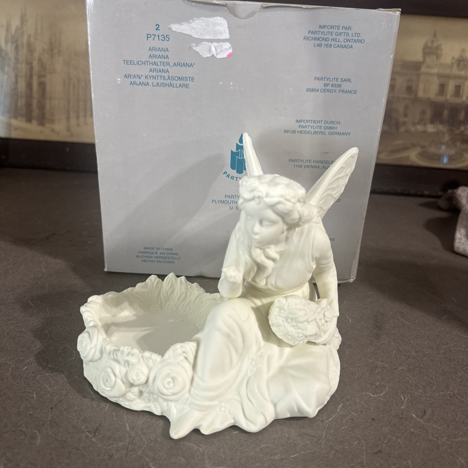 Vintage PartyLite 7135 Ariana\'s Garden Fairy Angel Votive/Tealight Holder #P7135