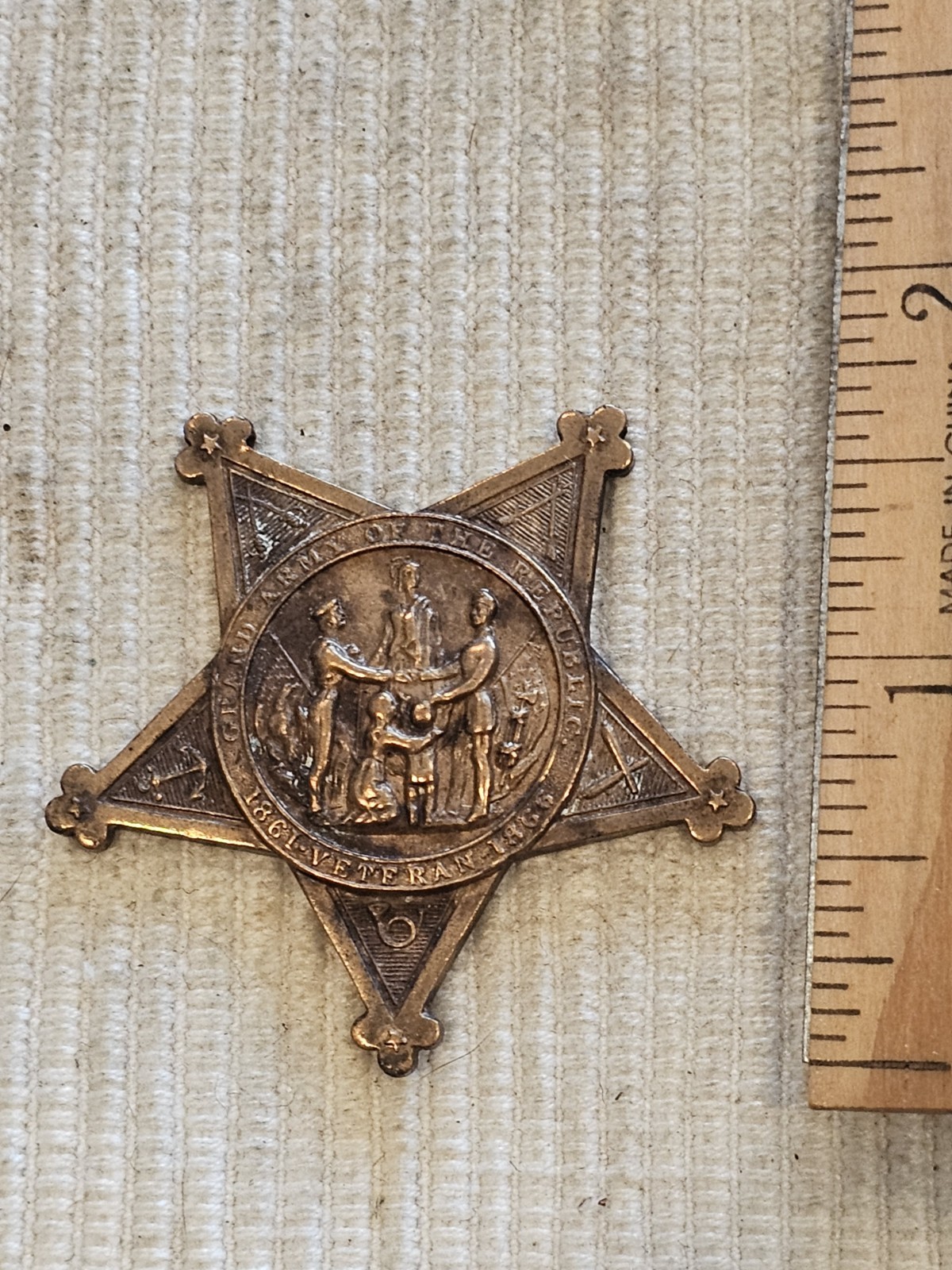 Civil War Grand Army Of The Republic Numbered Medal Planchet L@@K