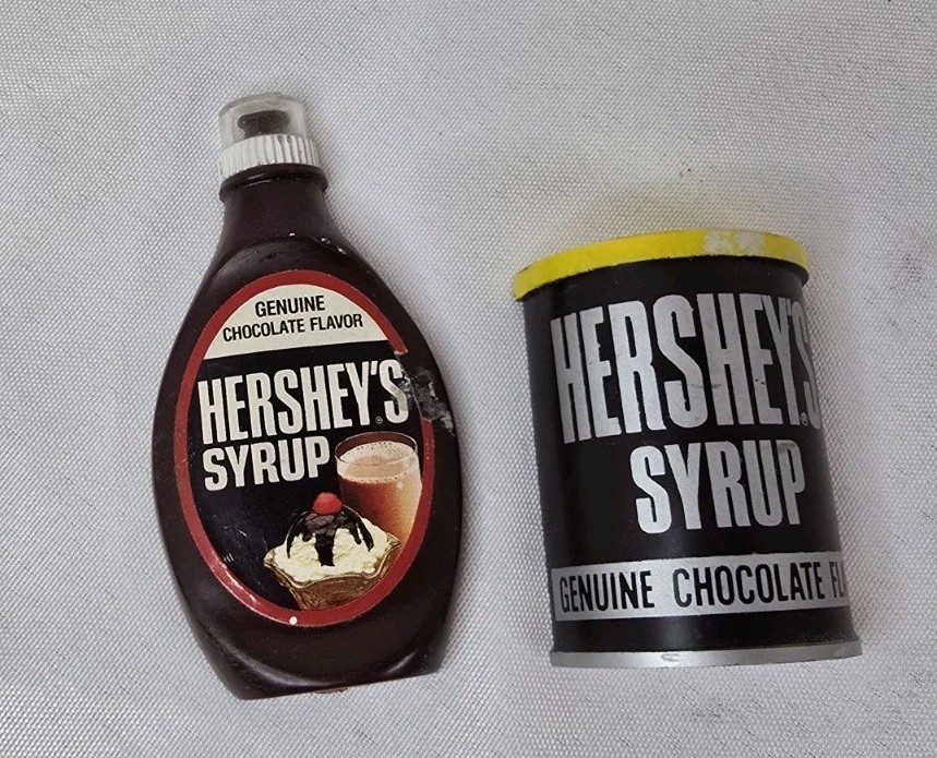 Vintage Hershey\'s Syrup Refrigerator Magnets - Lot of 2 - Free S&H