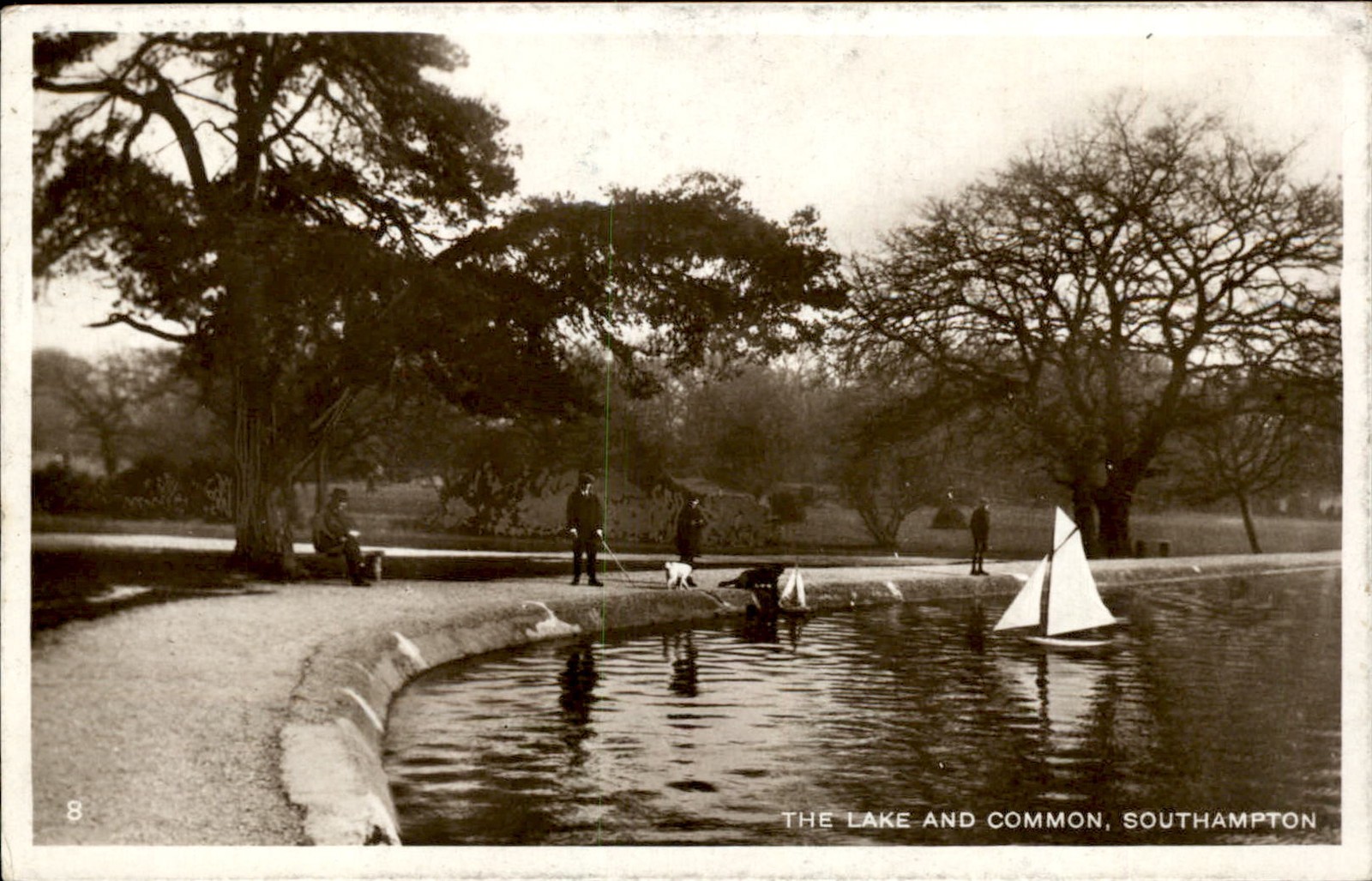 Southampton Lake and Common c1900s-10s Real Photo Vintage Postcard
