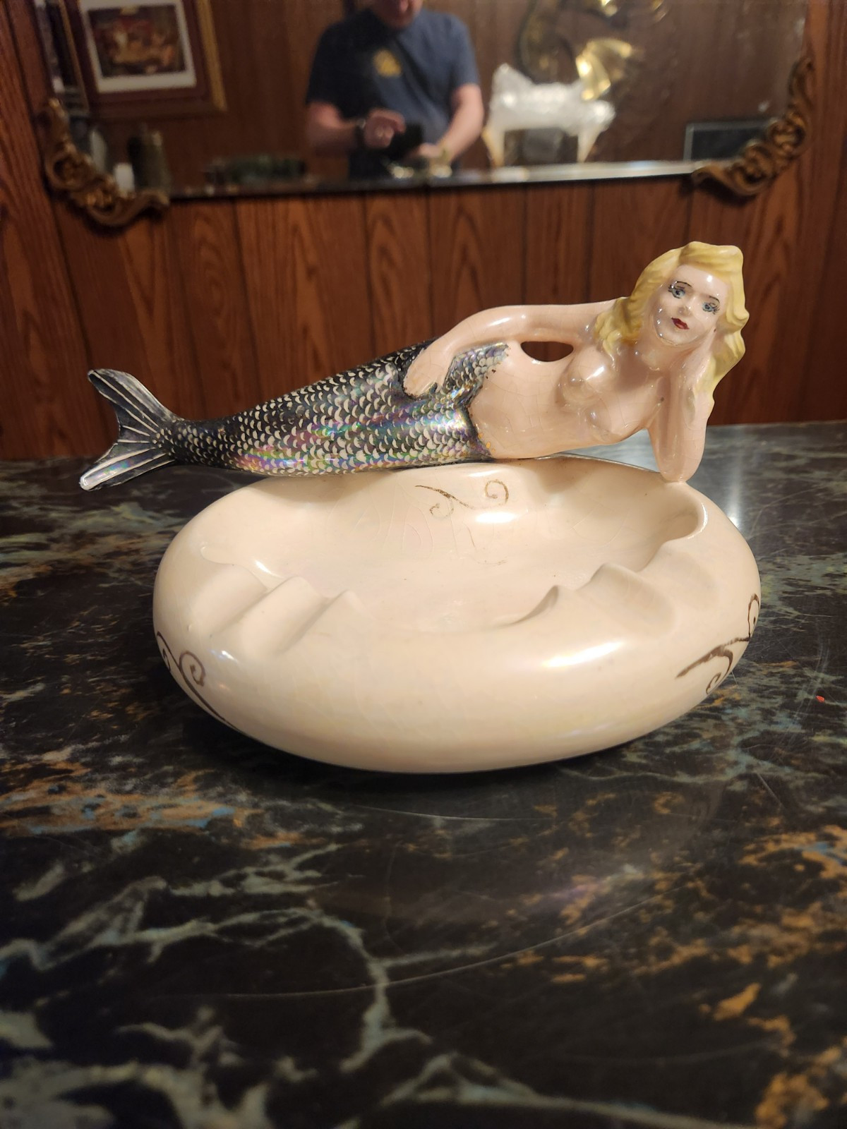 Mermaid Ashtray Mcm Hard To Find Unique