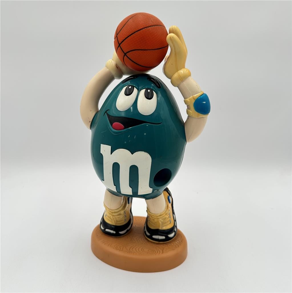 Vintage M&M Blue Peanut Basketball Player Candy Dispenser ~ 13