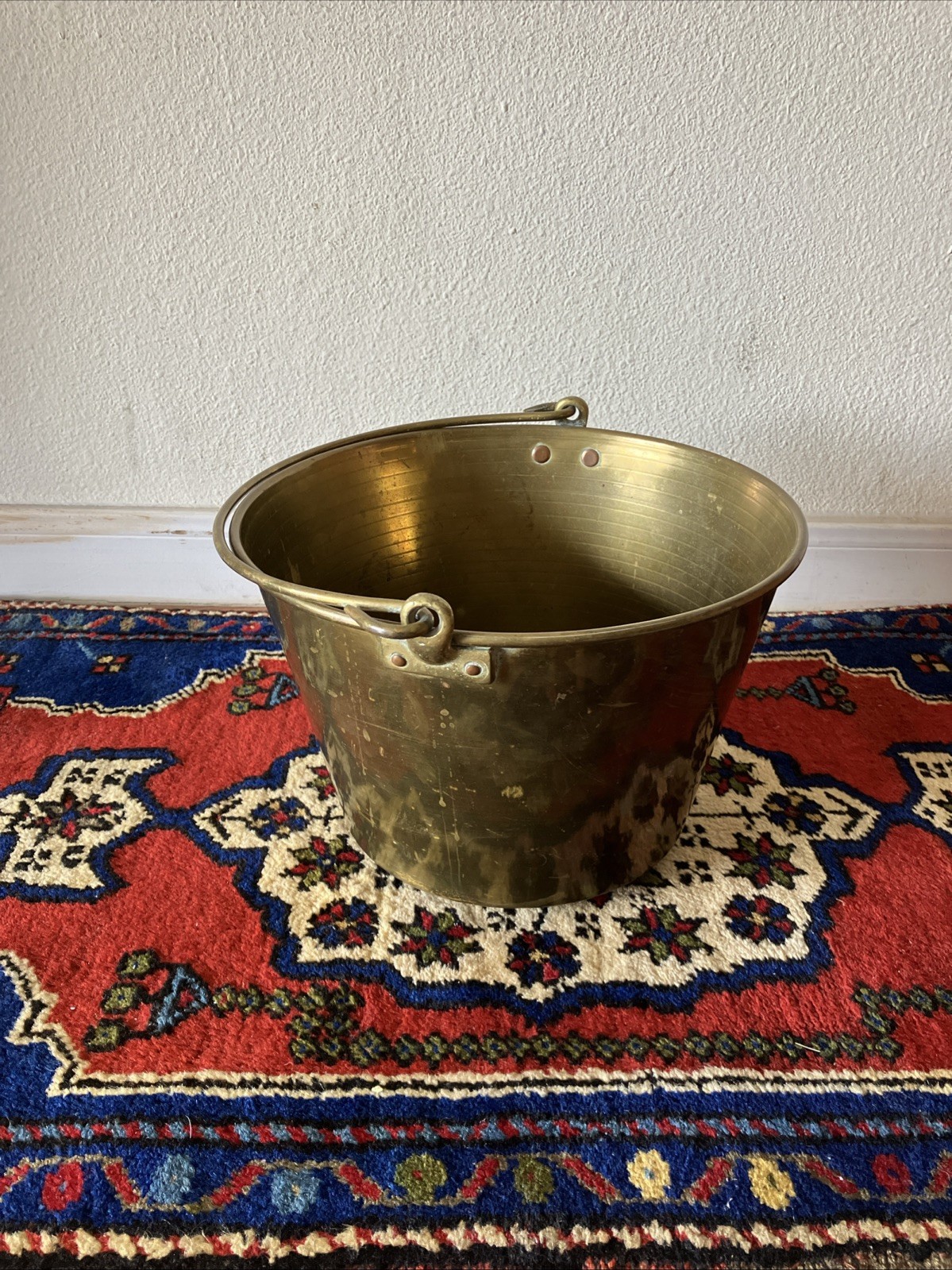 Antique c.1851 H.W. HAYDEN'S Ansonia 7.5in x 12in Brass Kettle Bucket Pail Antique c.1851 H.W. HAYDEN'S Ansonia 7.5in x 12in Brass Kettle Bucket Pail